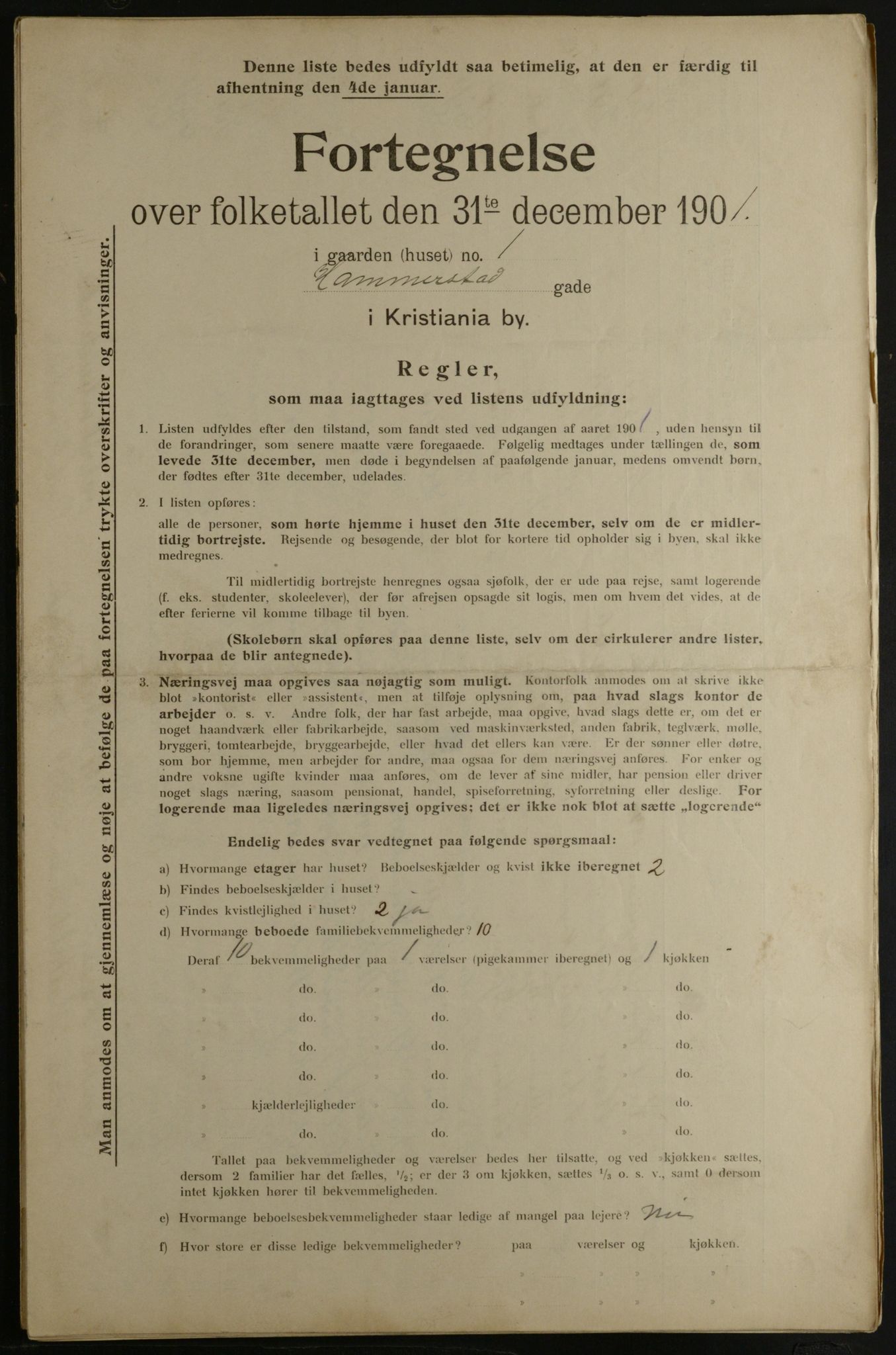 OBA, Kommunal folketelling 31.12.1901 for Kristiania kjøpstad, 1901, s. 5581