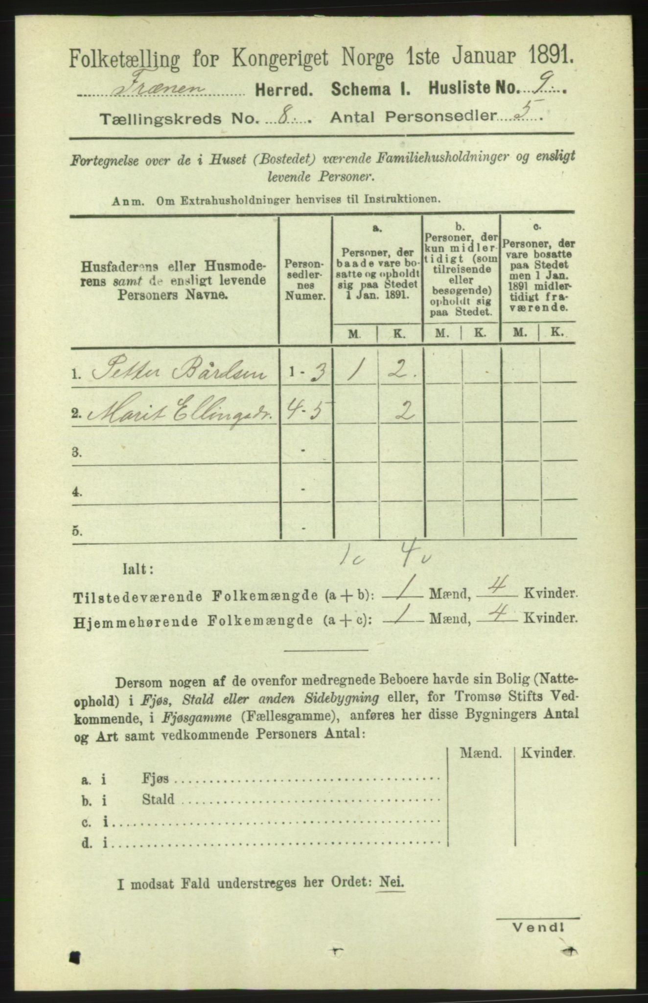 RA, Folketelling 1891 for 1548 Fræna herred, 1891, s. 2618