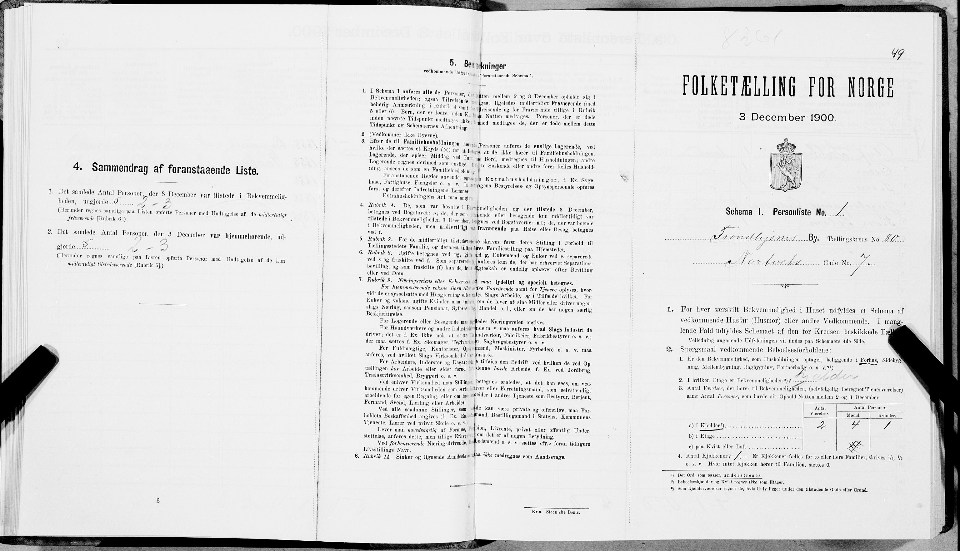 SAT, Folketelling 1900 for 1601 Trondheim kjøpstad, 1900, s. 16222