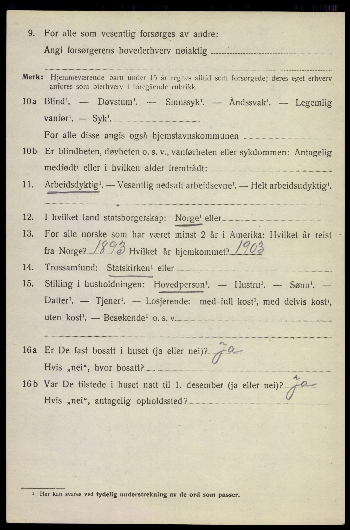 SAKO, Folketelling 1920 for 0822 Sauherad herred, 1920, s. 6182