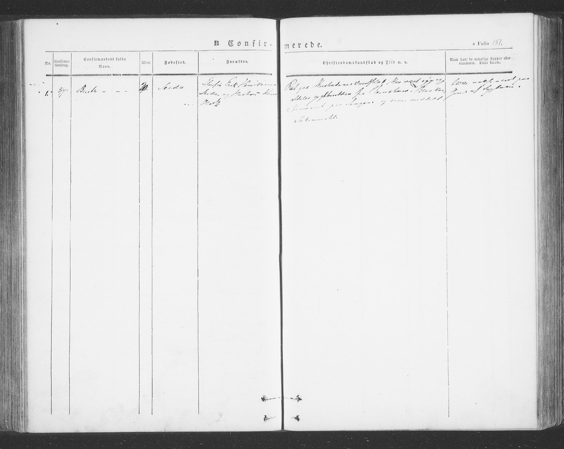 Tana sokneprestkontor, AV/SATØ-S-1334/H/Ha/L0001kirke: Ministerialbok nr. 1, 1846-1861, s. 151