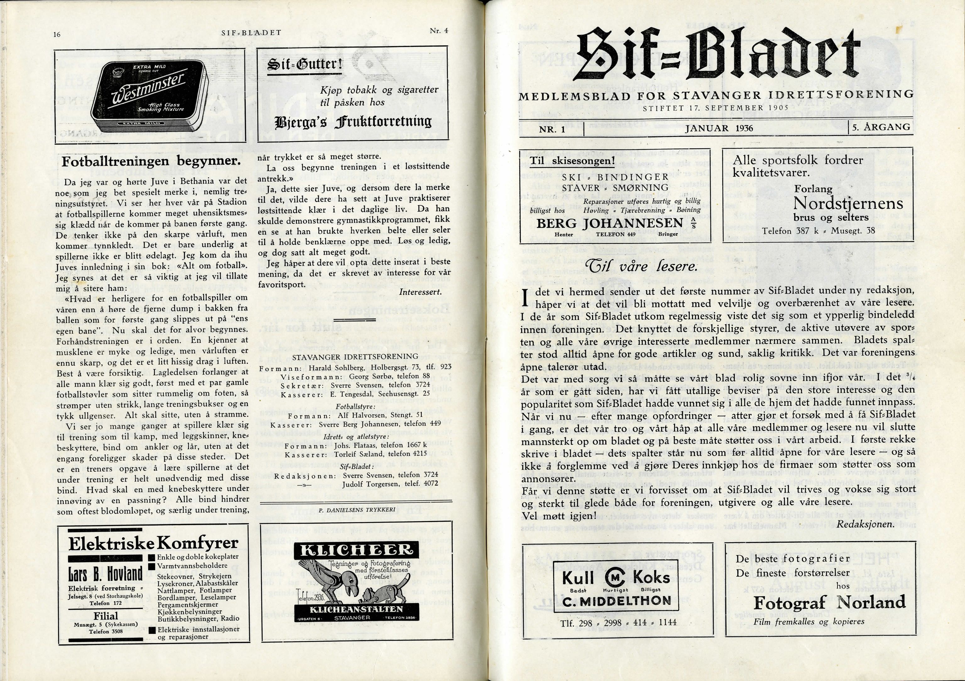 , SIF-bladet 1936, 1936