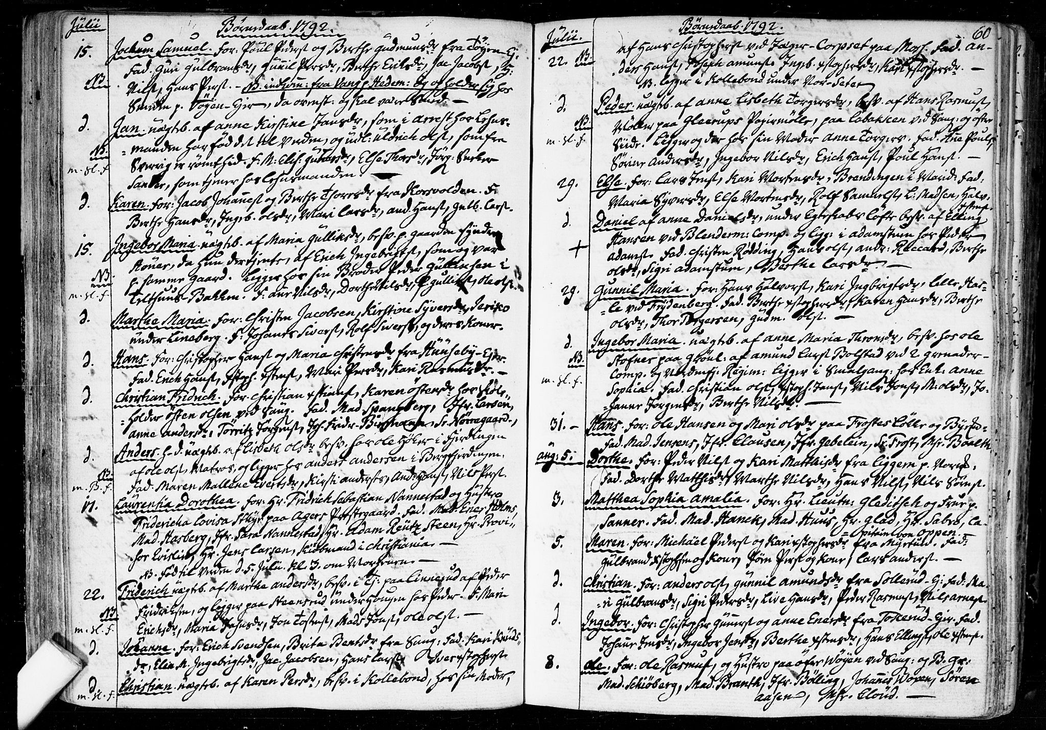 Aker prestekontor kirkebøker, SAO/A-10861/F/L0010: Ministerialbok nr. 10, 1786-1809, s. 60