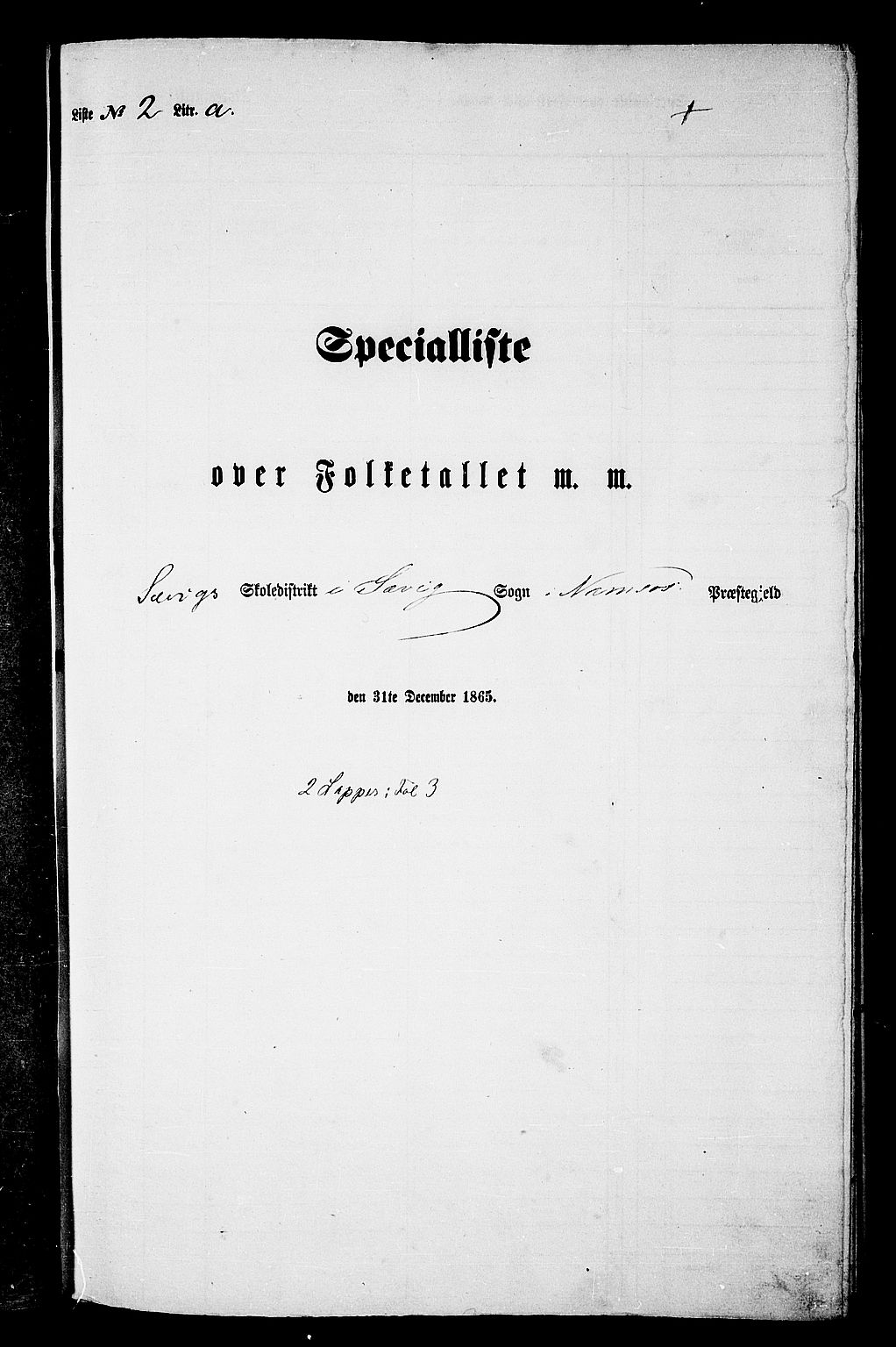 RA, Folketelling 1865 for 1745L Namsos prestegjeld, Vemundvik sokn og Sævik sokn, 1865, s. 47