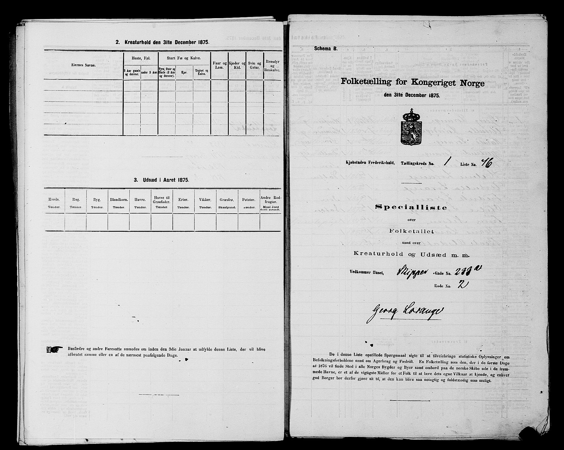 RA, Folketelling 1875 for 0101P Fredrikshald prestegjeld, 1875, s. 177
