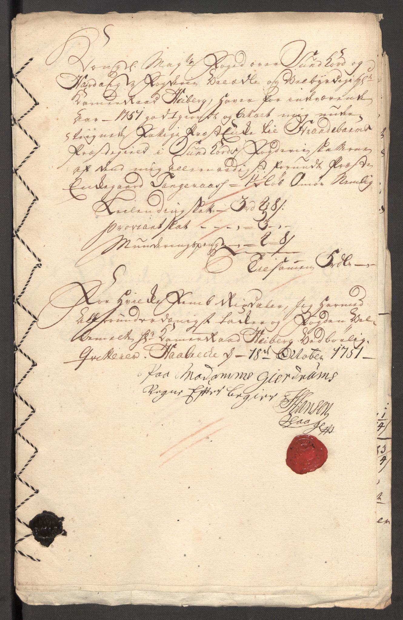 Rentekammeret inntil 1814, Reviderte regnskaper, Fogderegnskap, AV/RA-EA-4092/R48/L3056: Fogderegnskap Sunnhordland og Hardanger, 1751, s. 307