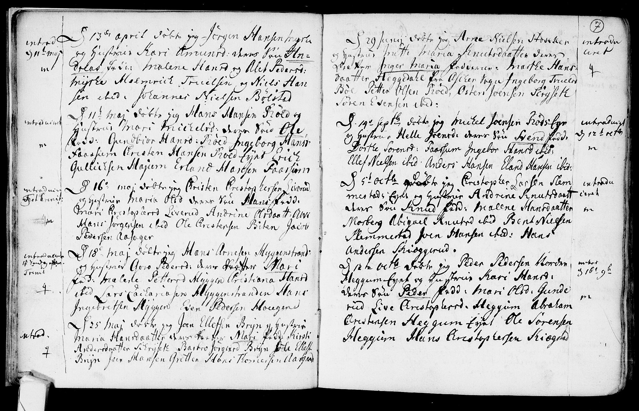 Røyken kirkebøker, AV/SAKO-A-241/F/Fa/L0003: Ministerialbok nr. 3, 1782-1813, s. 7