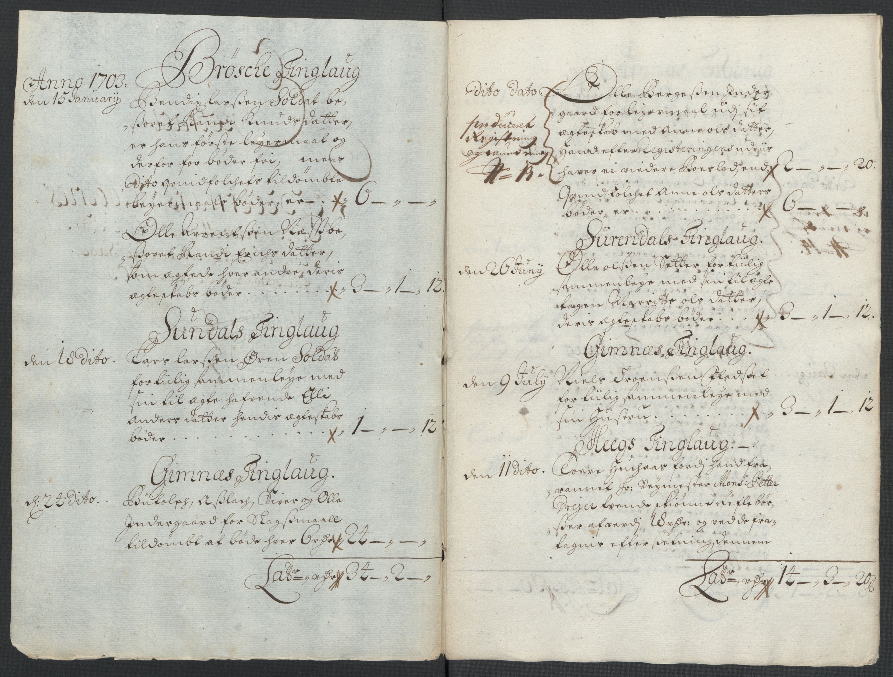 Rentekammeret inntil 1814, Reviderte regnskaper, Fogderegnskap, RA/EA-4092/R56/L3740: Fogderegnskap Nordmøre, 1703-1704, s. 107