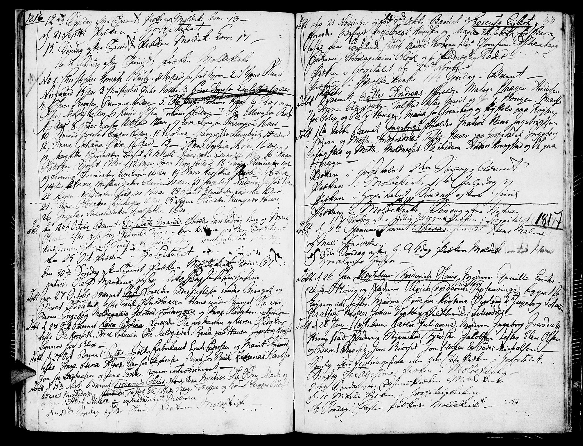 Ministerialprotokoller, klokkerbøker og fødselsregistre - Møre og Romsdal, AV/SAT-A-1454/558/L0687: Ministerialbok nr. 558A01, 1798-1818, s. 33