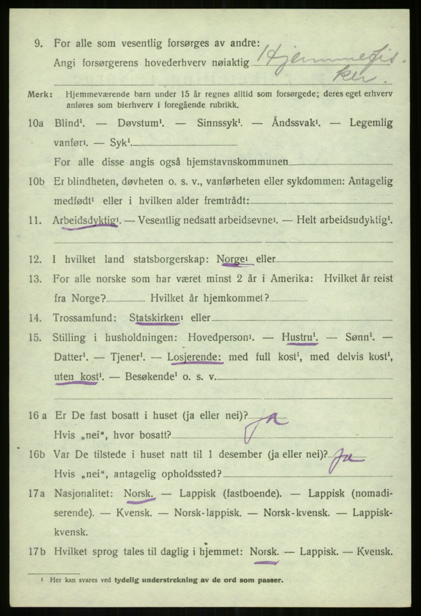 SATØ, Folketelling 1920 for 1936 Karlsøy herred, 1920, s. 5009