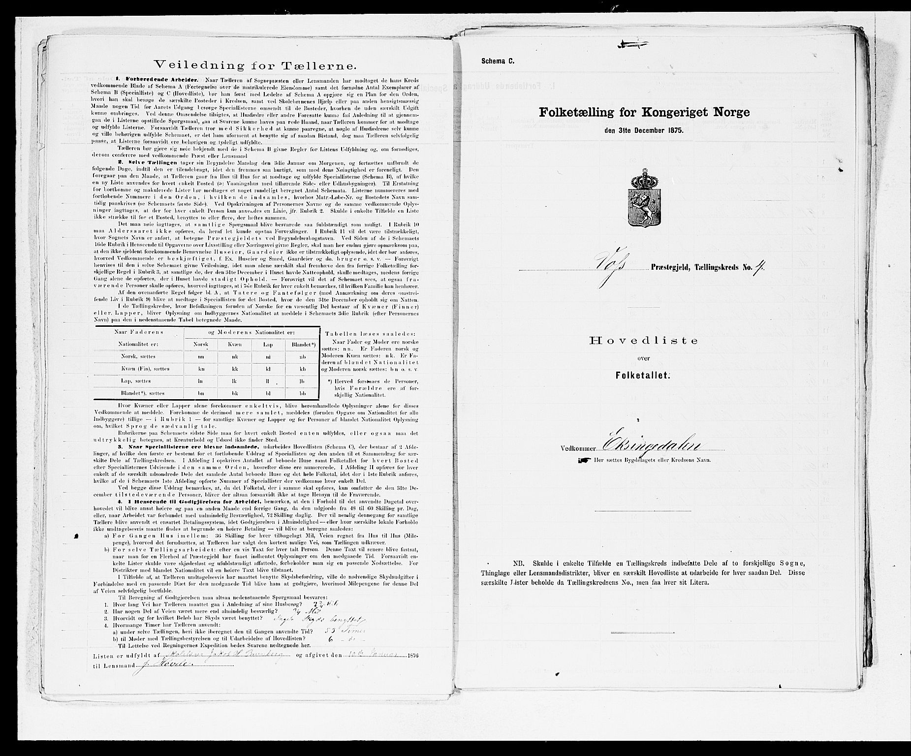 SAB, Folketelling 1875 for 1235P Voss prestegjeld, 1875, s. 38