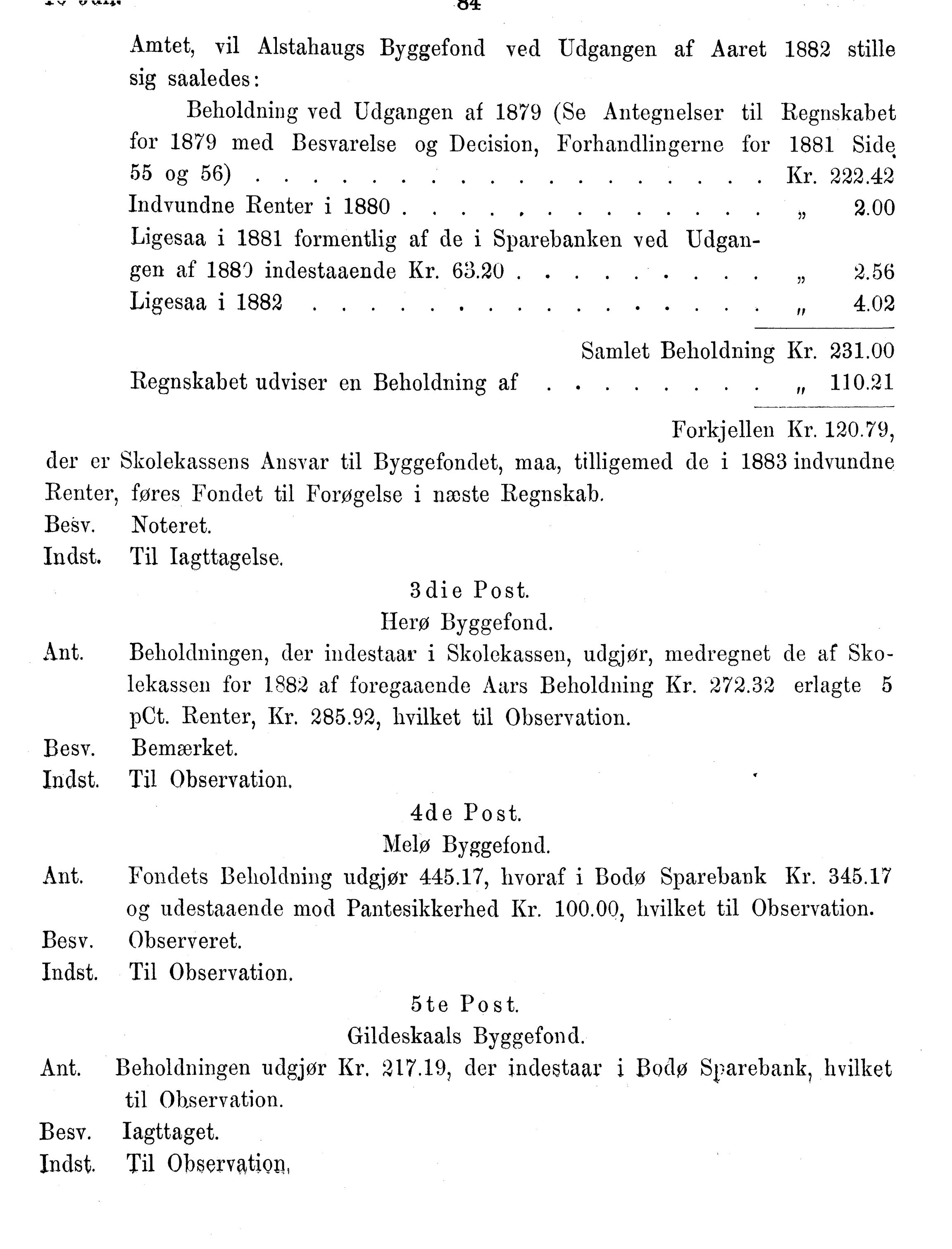 Nordland Fylkeskommune. Fylkestinget, AIN/NFK-17/176/A/Ac/L0014: Fylkestingsforhandlinger 1881-1885, 1881-1885