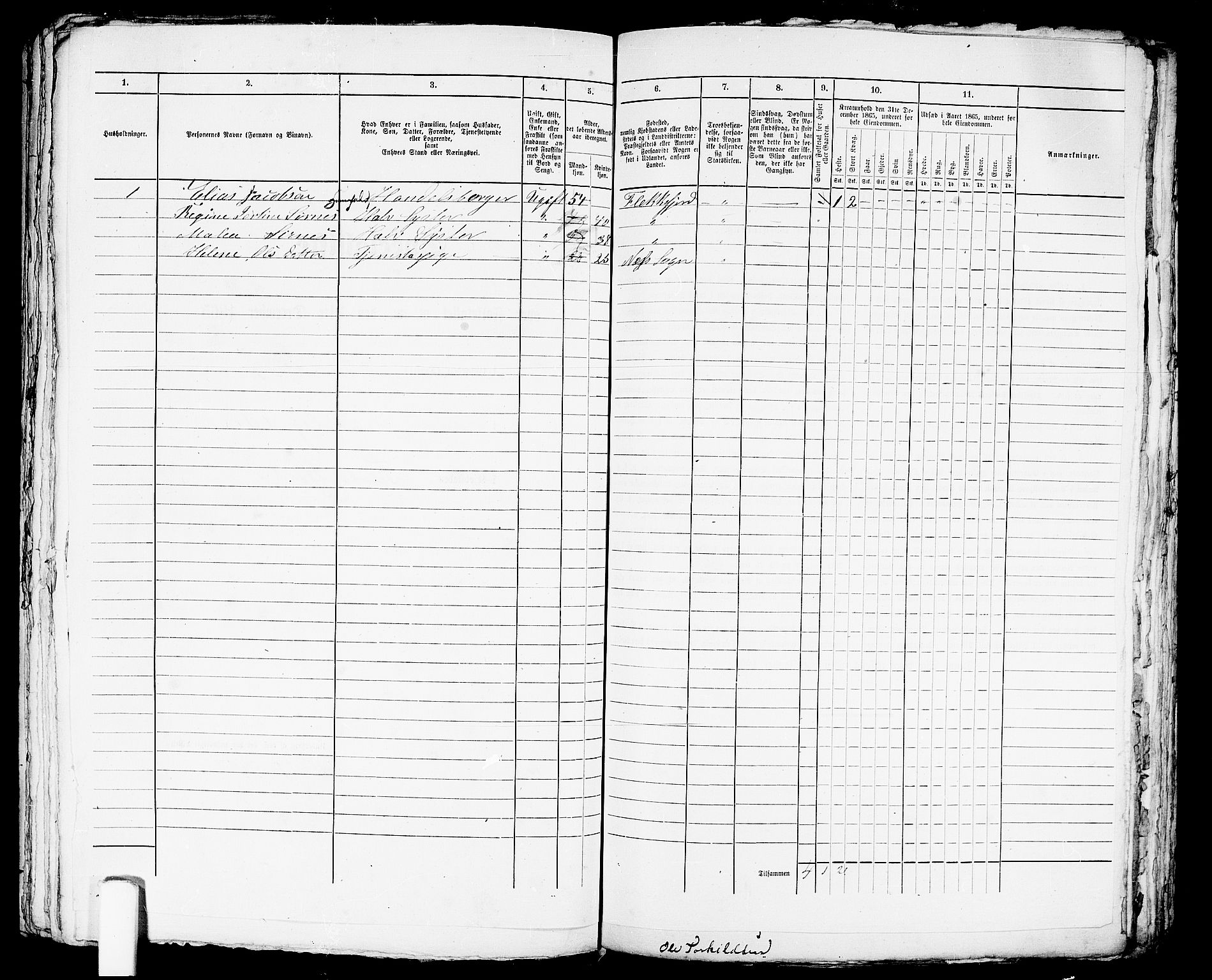 RA, Folketelling 1865 for 1004B Flekkefjord prestegjeld, Flekkefjord kjøpstad, 1865, s. 333