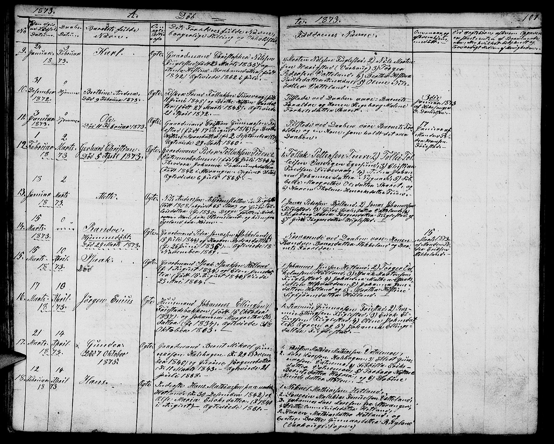 Eigersund sokneprestkontor, AV/SAST-A-101807/S09/L0003: Klokkerbok nr. B 3, 1846-1875, s. 107