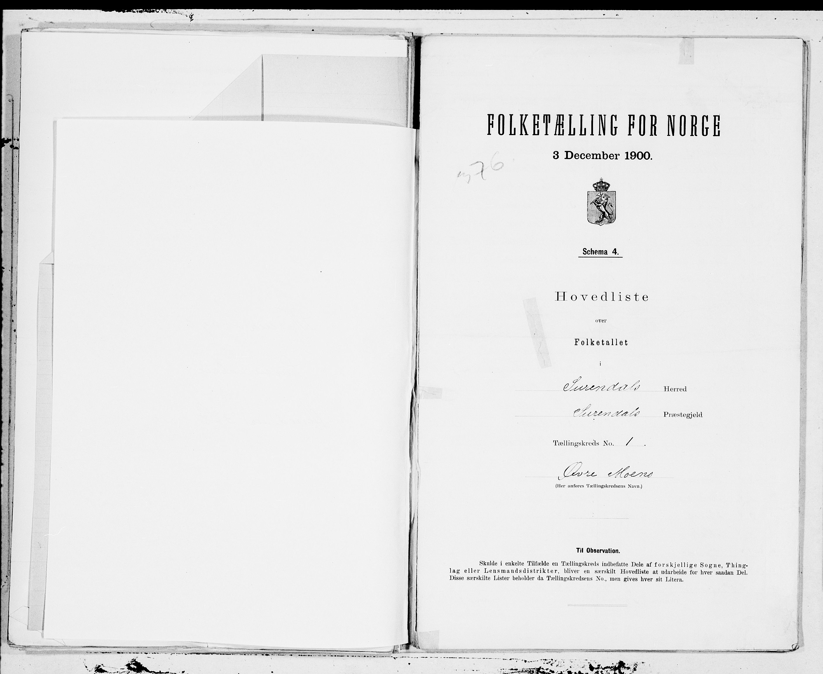 SAT, Folketelling 1900 for 1566 Surnadal herred, 1900, s. 2