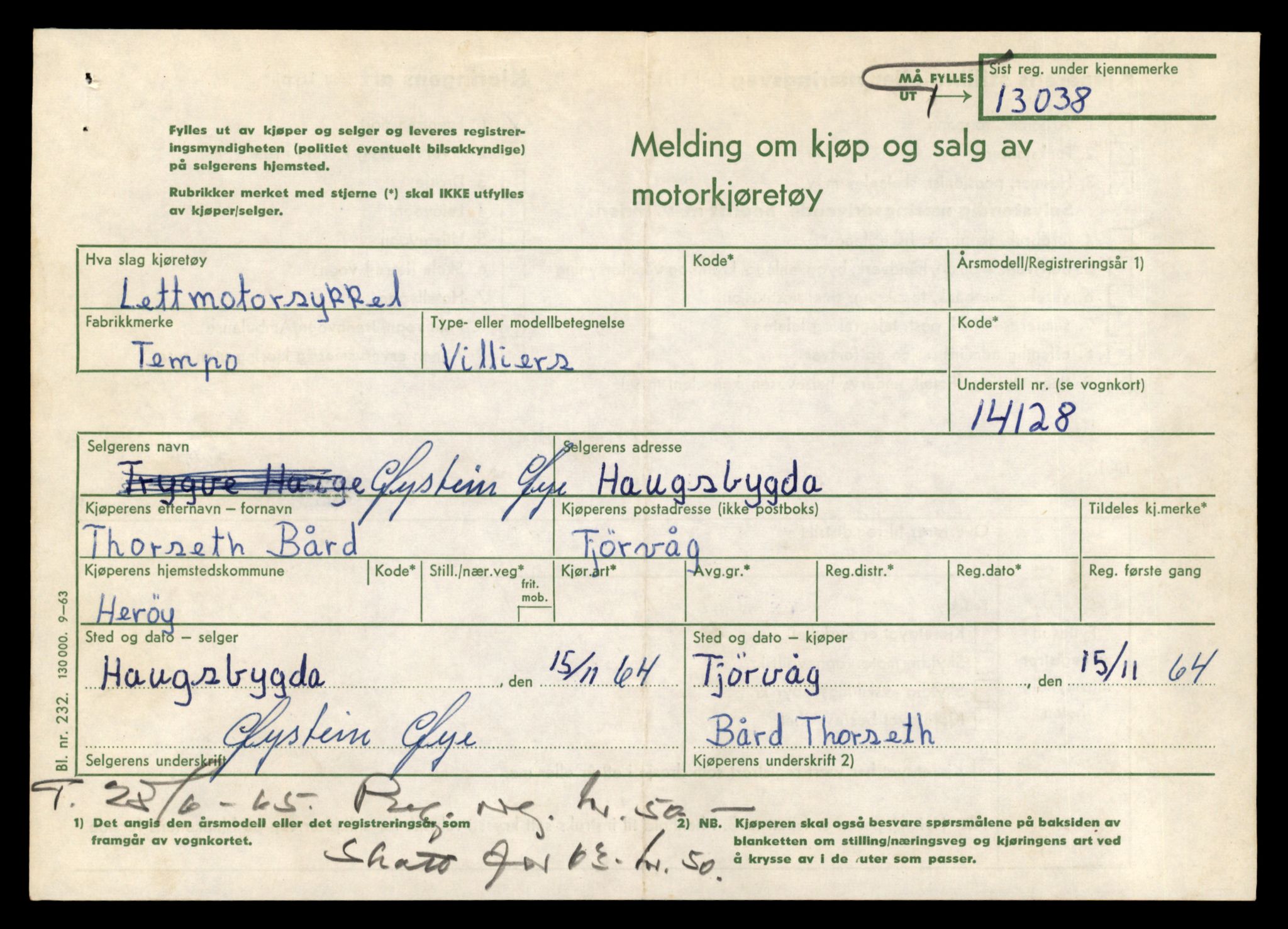 Møre og Romsdal vegkontor - Ålesund trafikkstasjon, AV/SAT-A-4099/F/Fe/L0037: Registreringskort for kjøretøy T 13031 - T 13179, 1927-1998, s. 165