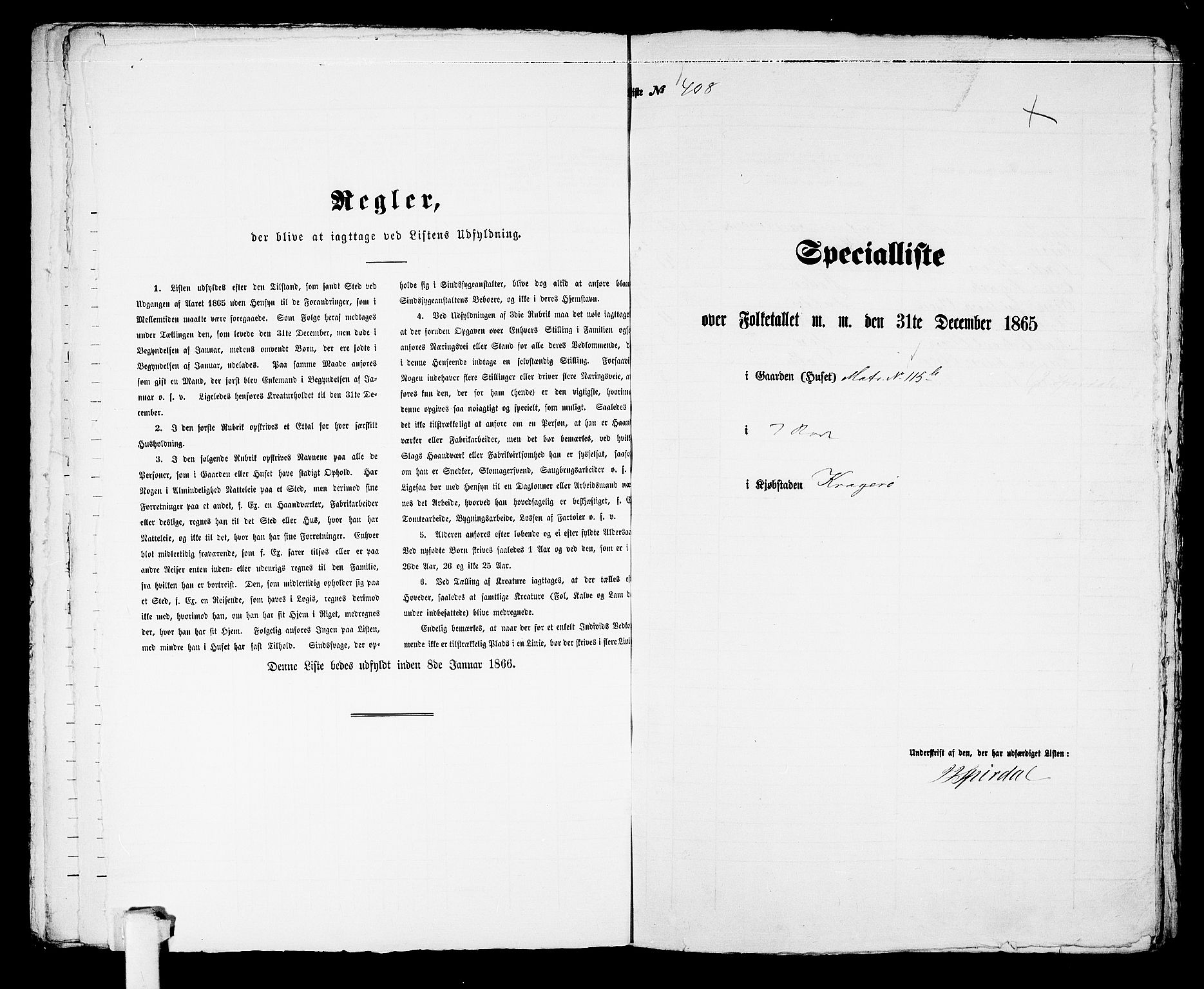 RA, Folketelling 1865 for 0801B Kragerø prestegjeld, Kragerø kjøpstad, 1865, s. 832
