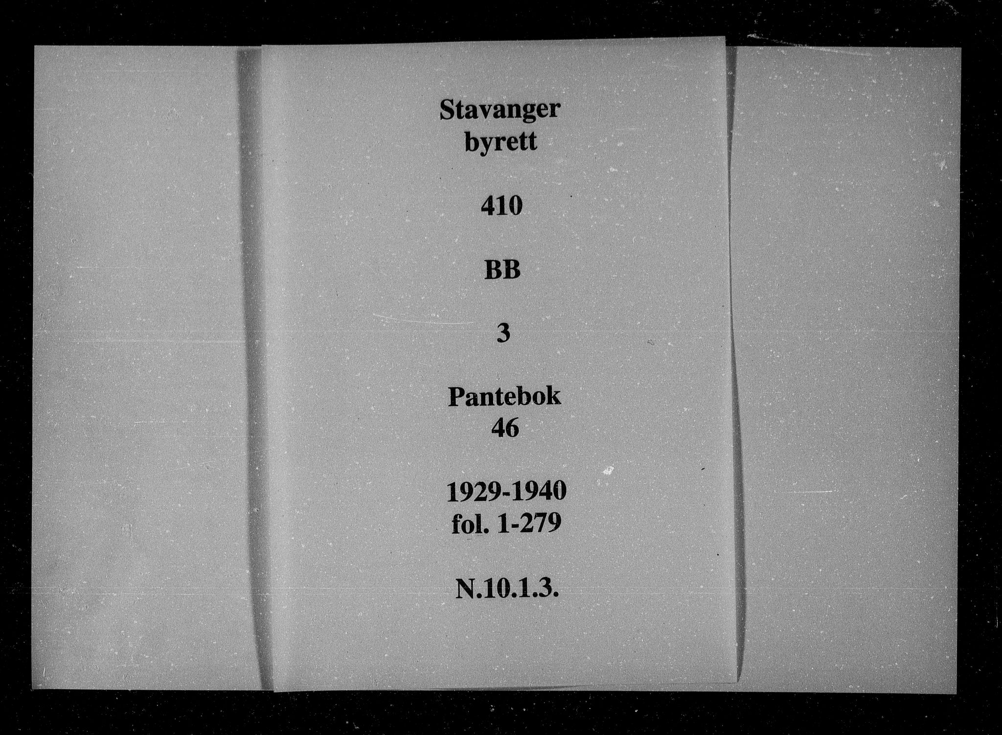 Stavanger byrett, SAST/A-100455/001/4/41/410BB/L0003: Pantebok nr. 46a, 1929-1934