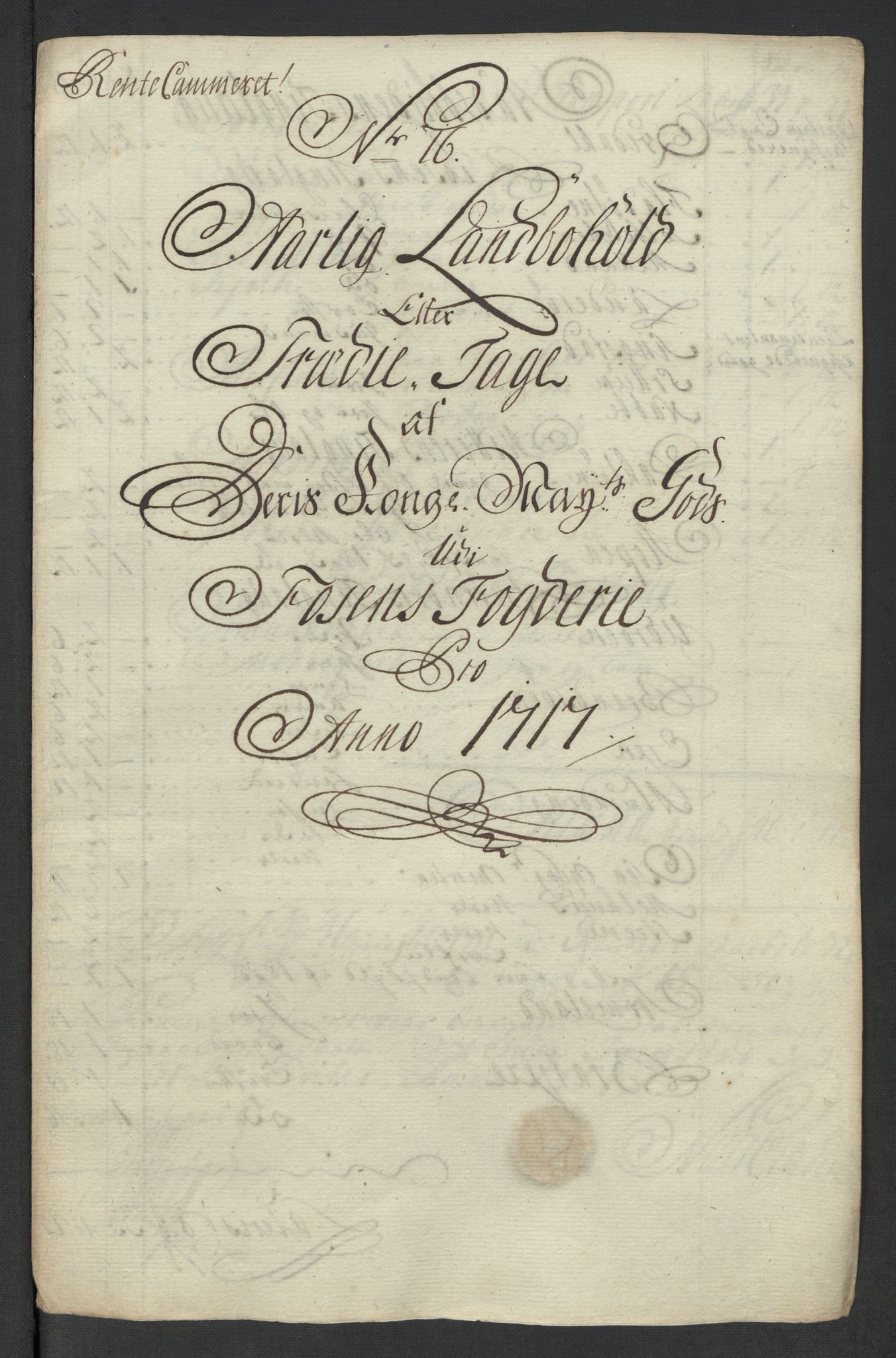 Rentekammeret inntil 1814, Reviderte regnskaper, Fogderegnskap, AV/RA-EA-4092/R57/L3865: Fogderegnskap Fosen, 1717, s. 168