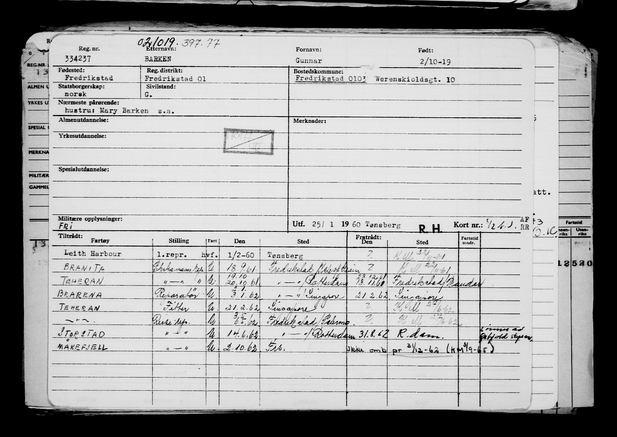 Direktoratet for sjømenn, AV/RA-S-3545/G/Gb/L0172: Hovedkort, 1919, s. 362