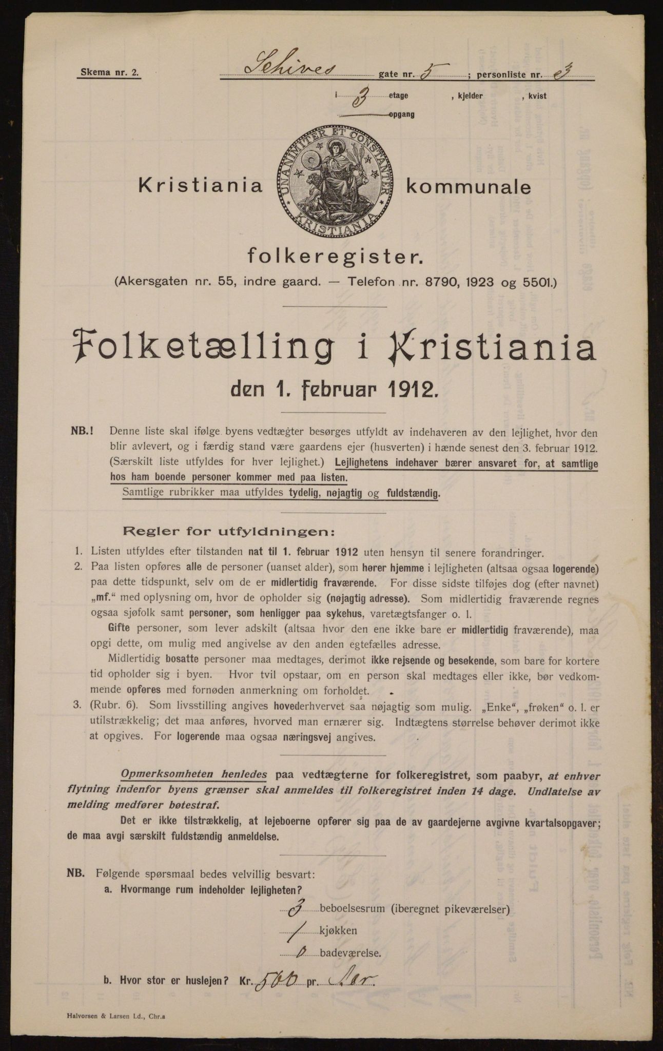 OBA, Kommunal folketelling 1.2.1912 for Kristiania, 1912, s. 89809