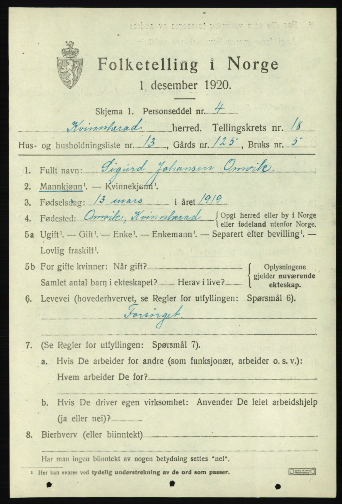 SAB, Folketelling 1920 for 1224 Kvinnherad herred, 1920, s. 11752