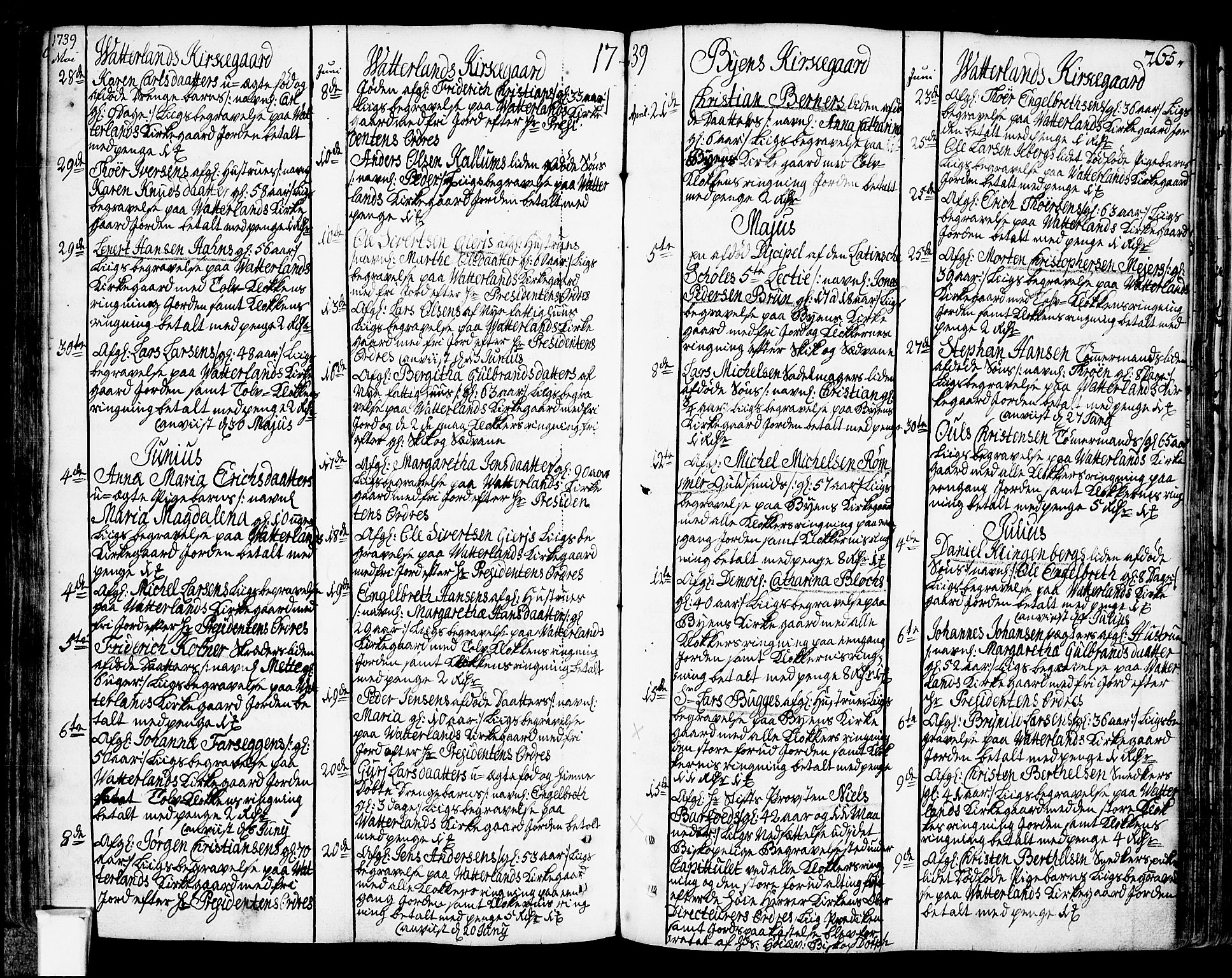 Oslo domkirke Kirkebøker, SAO/A-10752/F/Fa/L0003: Ministerialbok nr. 3, 1731-1743, s. 265