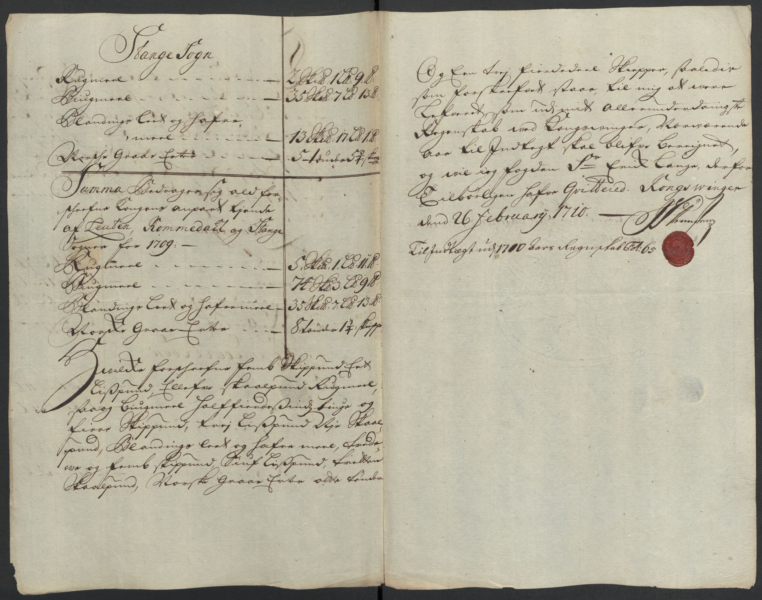 Rentekammeret inntil 1814, Reviderte regnskaper, Fogderegnskap, AV/RA-EA-4092/R16/L1046: Fogderegnskap Hedmark, 1710, s. 210