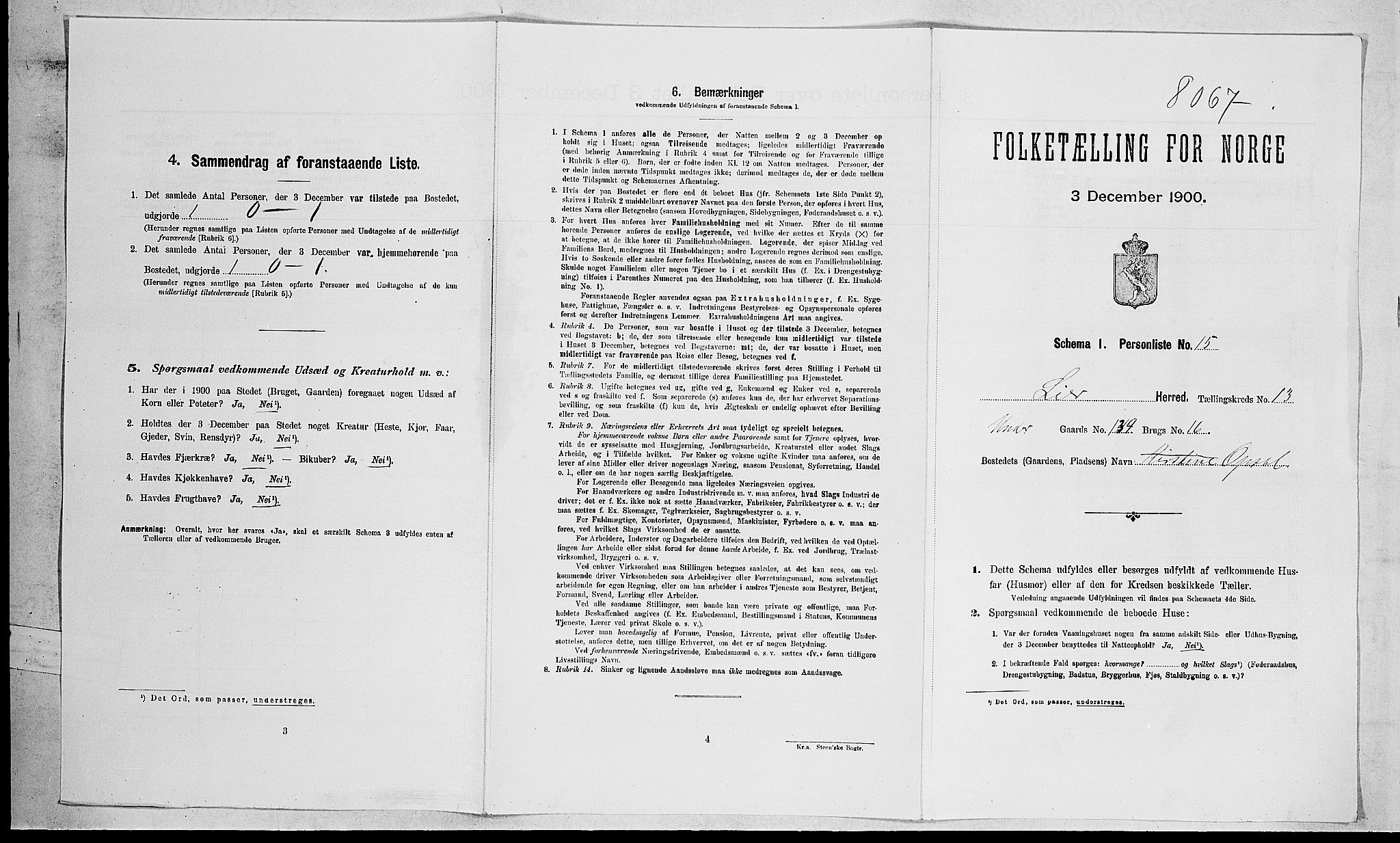 RA, Folketelling 1900 for 0626 Lier herred, 1900, s. 2143