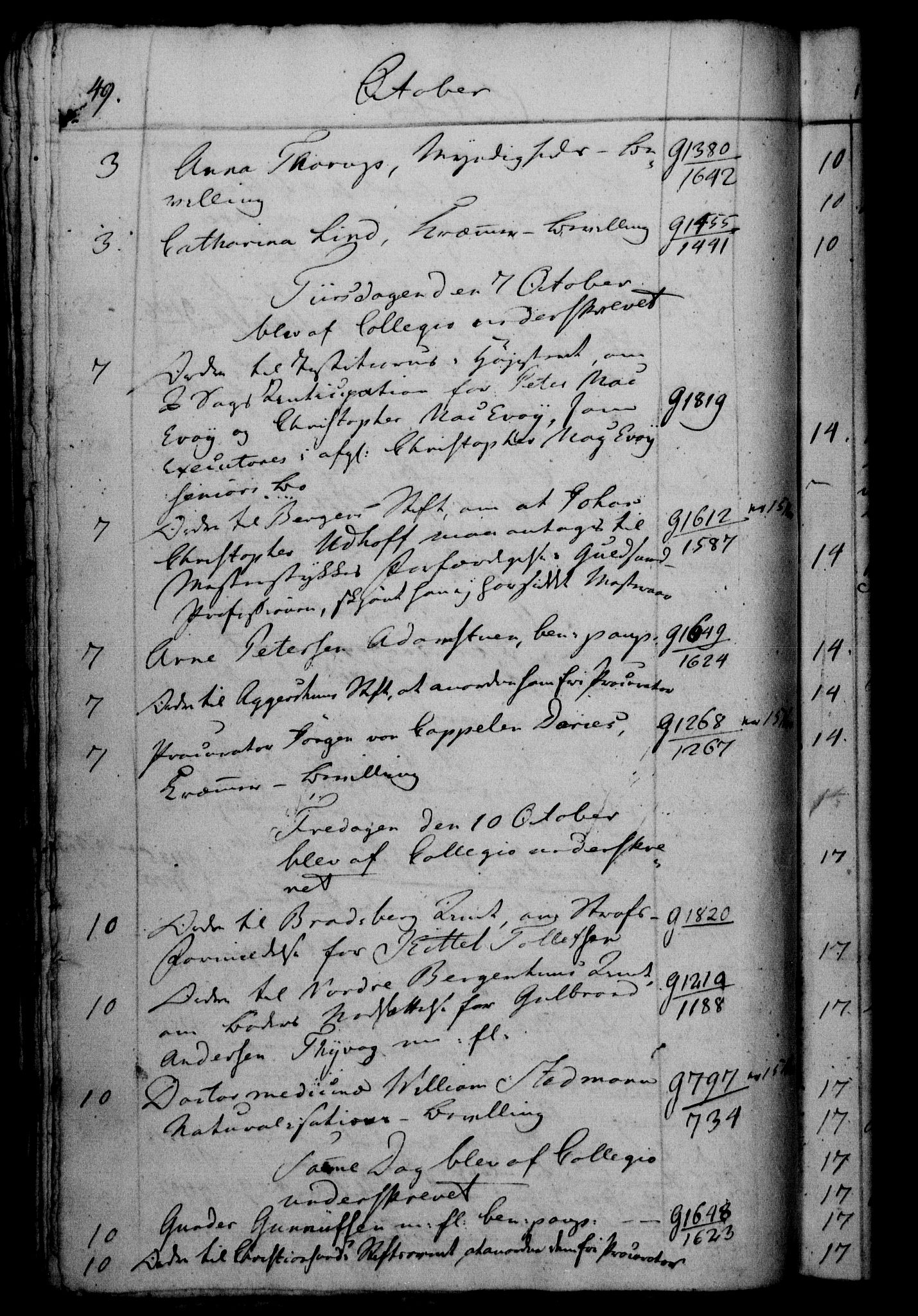 Danske Kanselli 1800-1814, RA/EA-3024/H/Hf/Hfb/Hfbc/L0007: Underskrivelsesbok m. register, 1806, s. 49