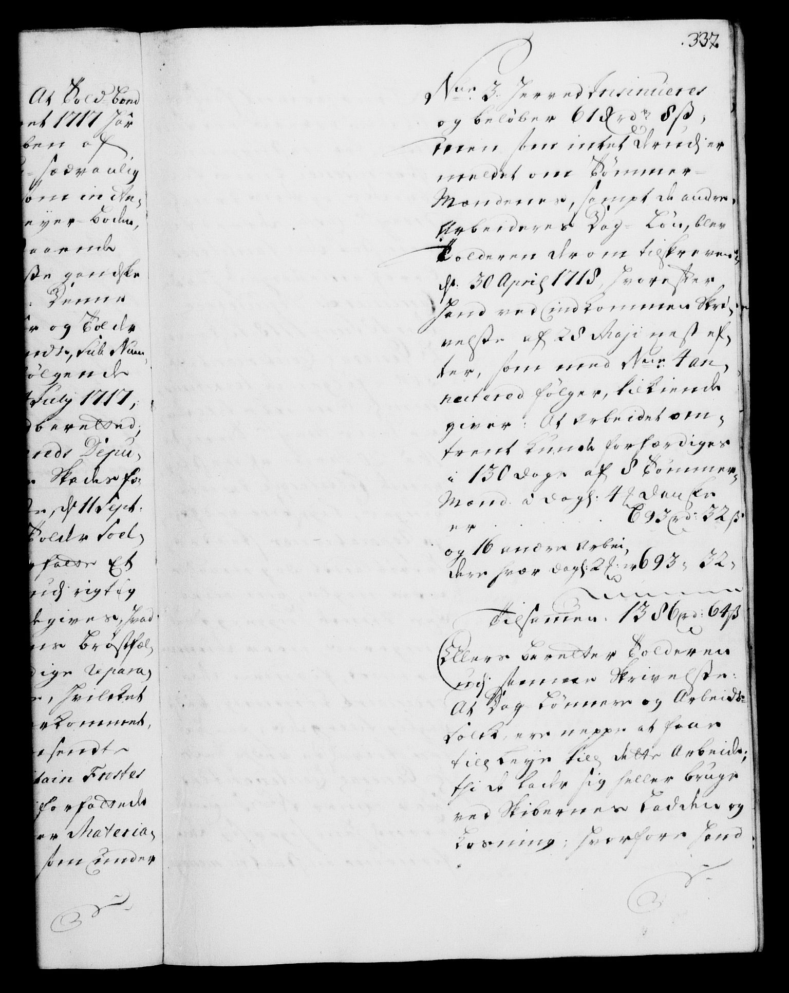 Rentekammeret, Kammerkanselliet, RA/EA-3111/G/Gf/Gfa/L0002: Norsk relasjons- og resolusjonsprotokoll (merket RK 52.2), 1720, s. 337