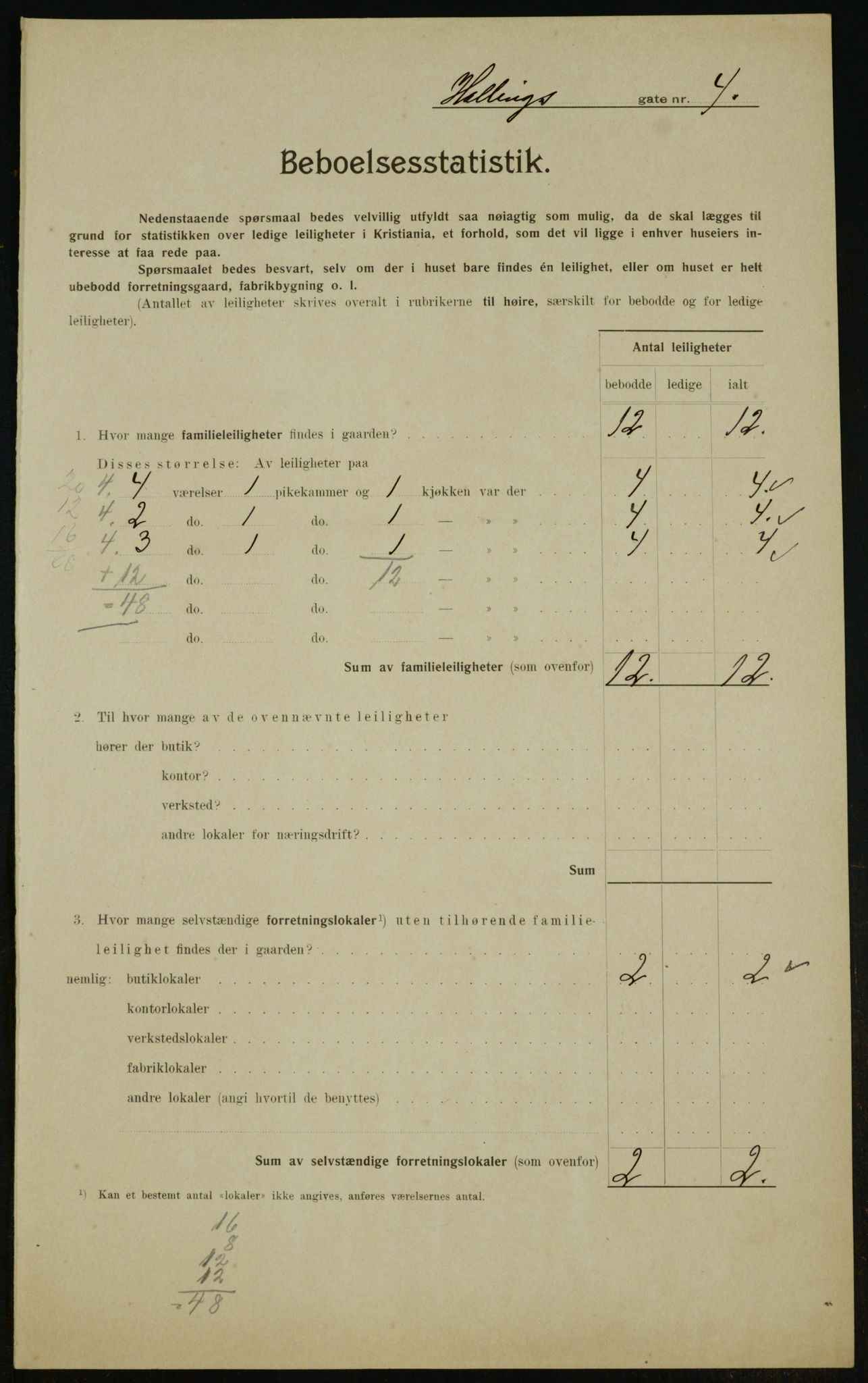 OBA, Kommunal folketelling 1.2.1910 for Kristiania, 1910, s. 32067
