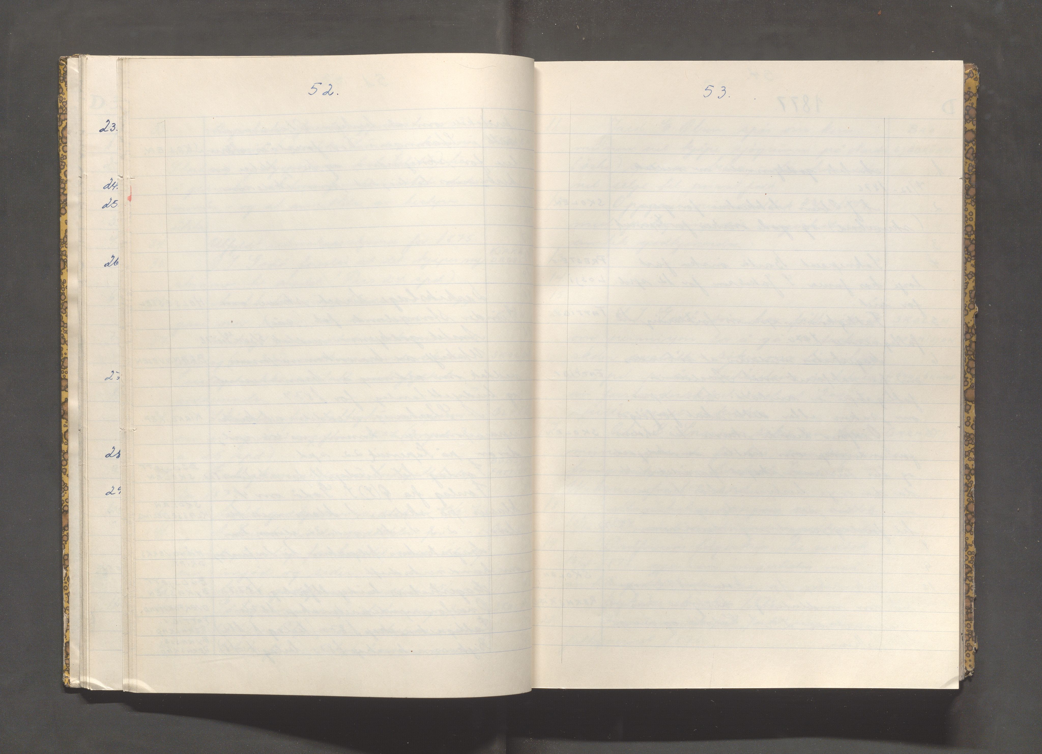 Kopervik Kommune - Formannskapet og Bystyret, IKAR/K-102468/C/Cb/L0001: Innholdsfortegnelse over brev og skriv innkommet til formannskapet, 1866-1917, s. 52-53