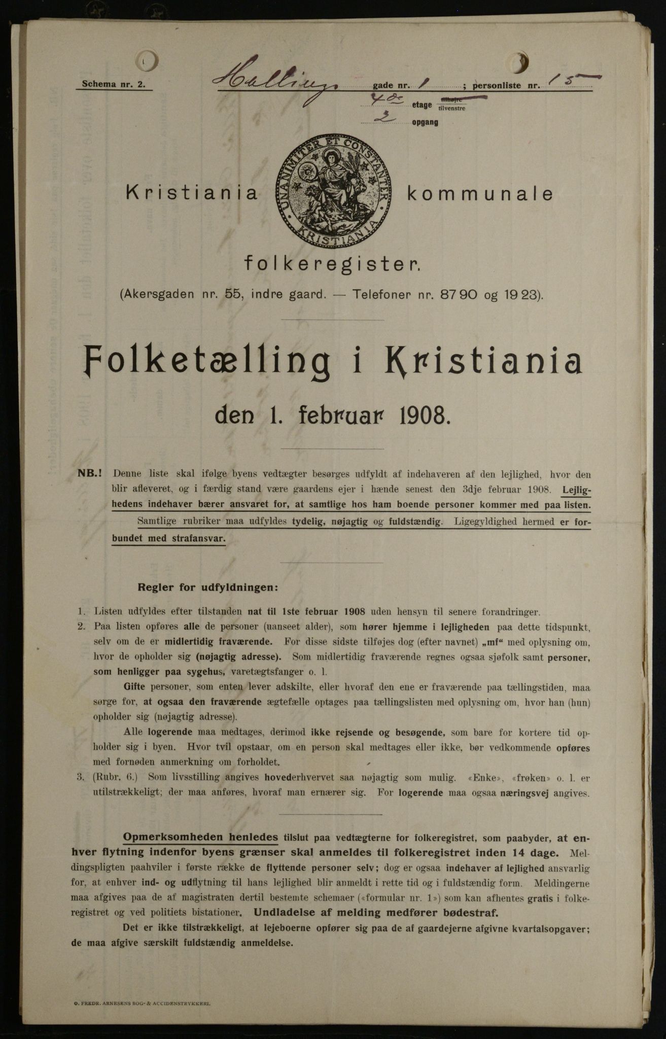 OBA, Kommunal folketelling 1.2.1908 for Kristiania kjøpstad, 1908, s. 30778