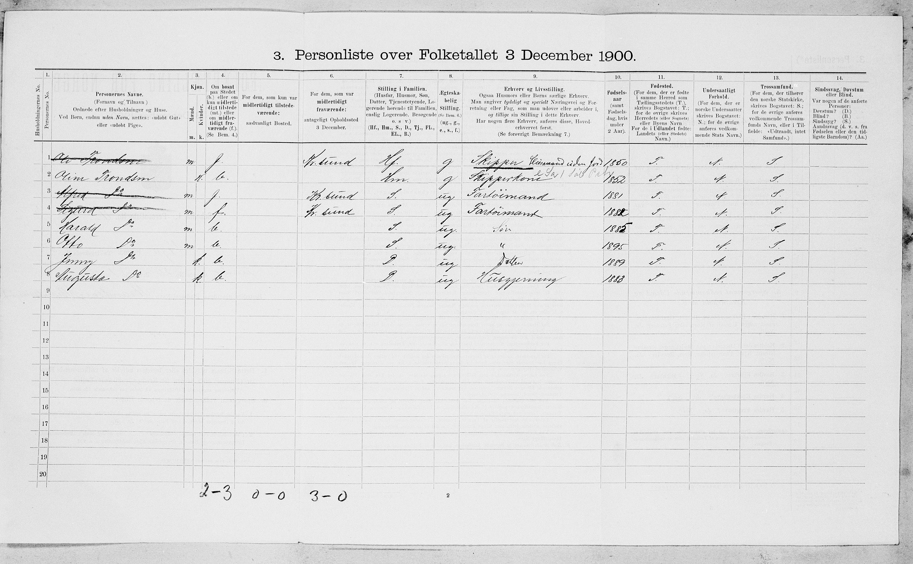SAT, Folketelling 1900 for 1815 Vega herred, 1900, s. 817