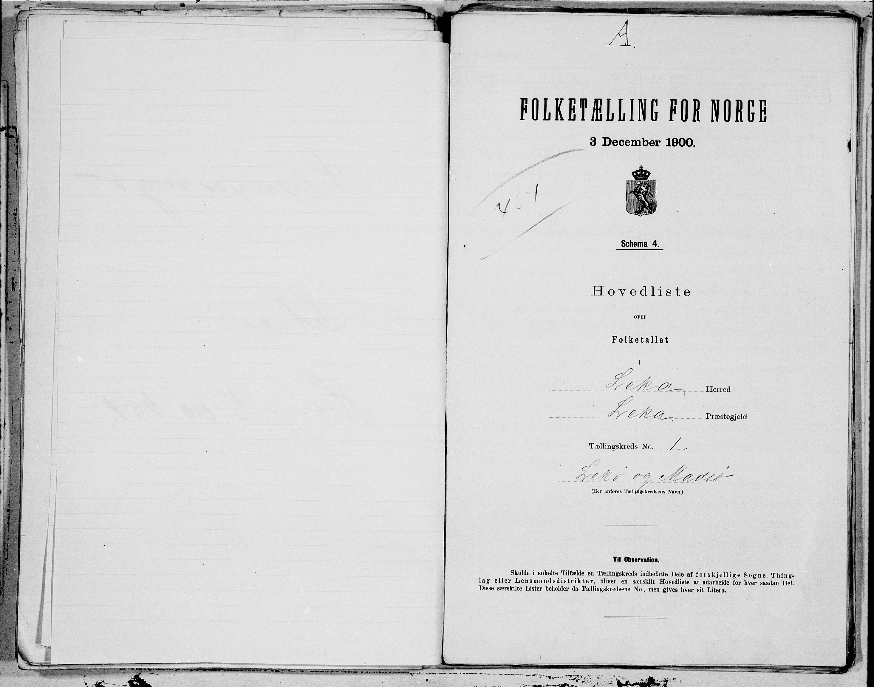 SAT, Folketelling 1900 for 1755 Leka herred, 1900, s. 2
