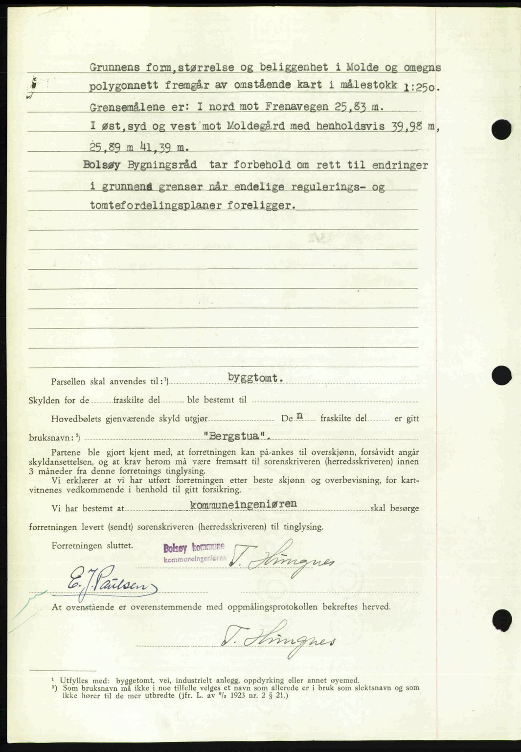Romsdal sorenskriveri, SAT/A-4149/1/2/2C: Pantebok nr. A22, 1947-1947, Dagboknr: 458/1947