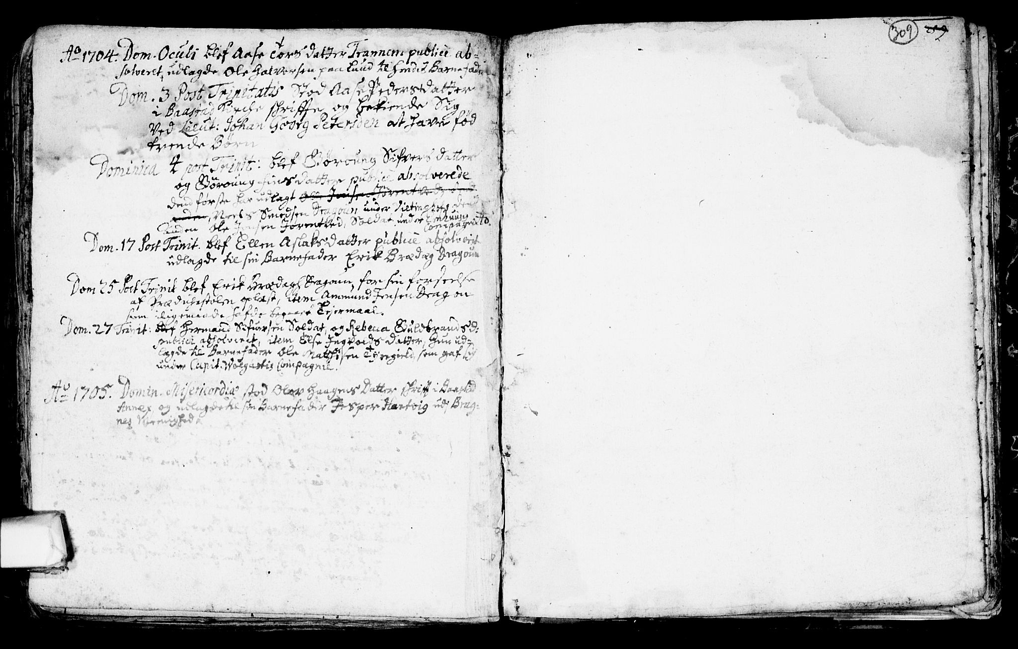Trøgstad prestekontor Kirkebøker, SAO/A-10925/F/Fa/L0001: Ministerialbok nr. I 1, 1645-1707, s. 309