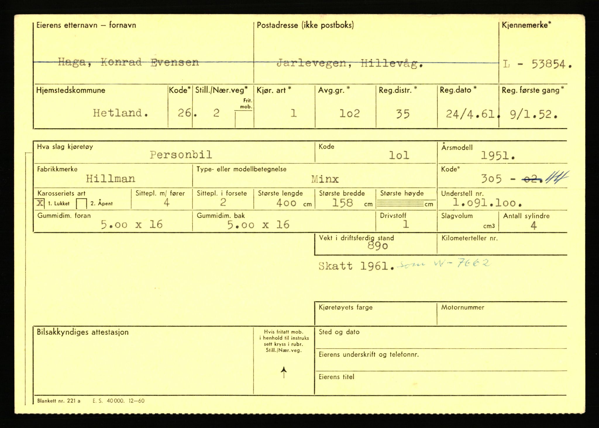 Stavanger trafikkstasjon, AV/SAST-A-101942/0/F/L0053: L-52900 - L-54199, 1930-1971, s. 2197