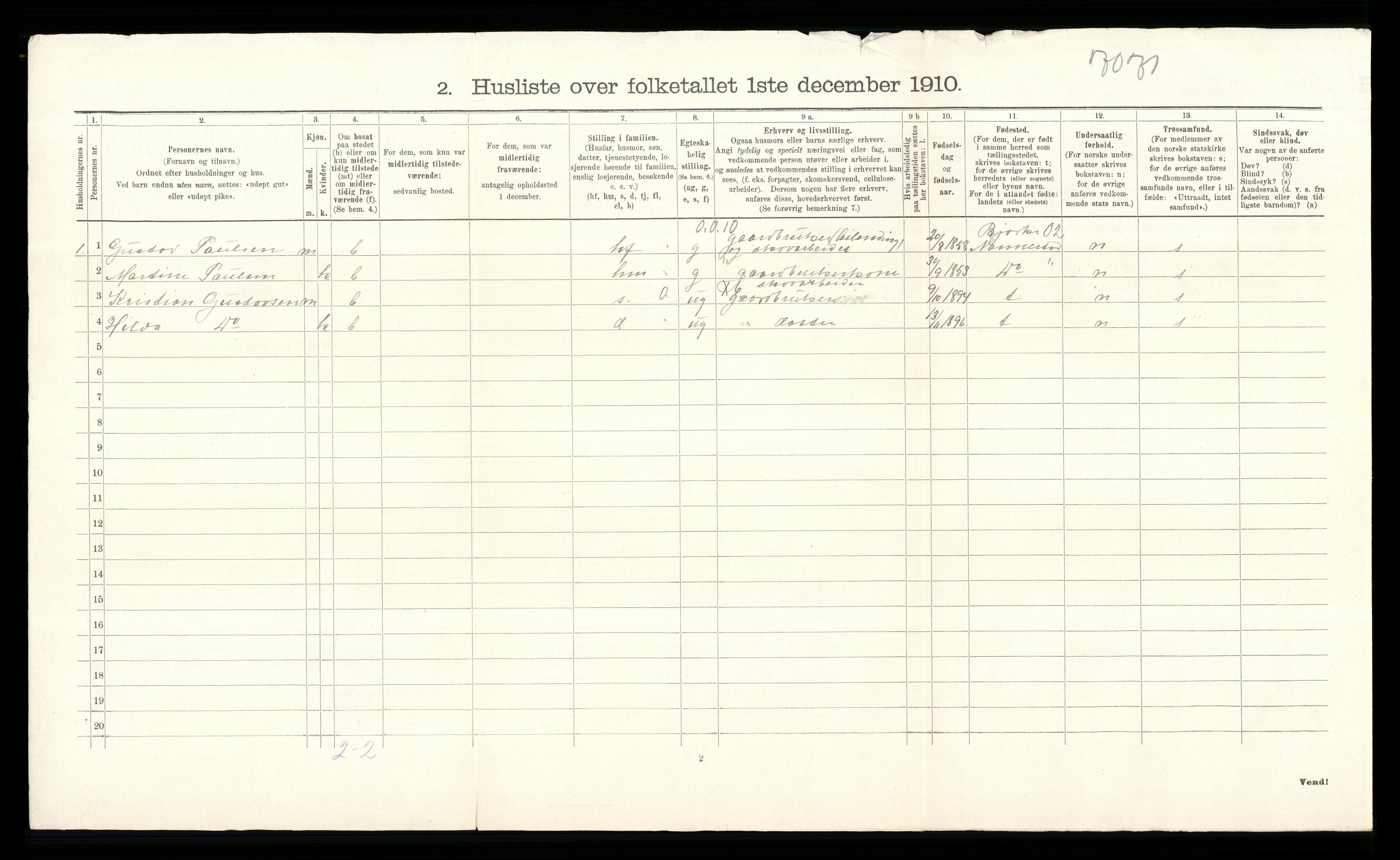 RA, Folketelling 1910 for 0237 Eidsvoll herred, 1910, s. 2153