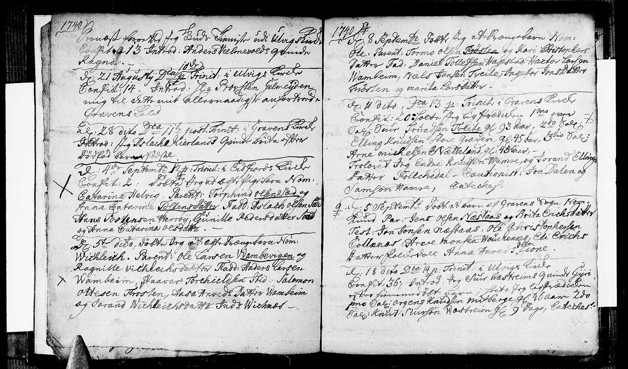 Ulvik sokneprestembete, AV/SAB-A-78801/H/Haa: Ministerialbok nr. A 5, 1740-1743, s. 3