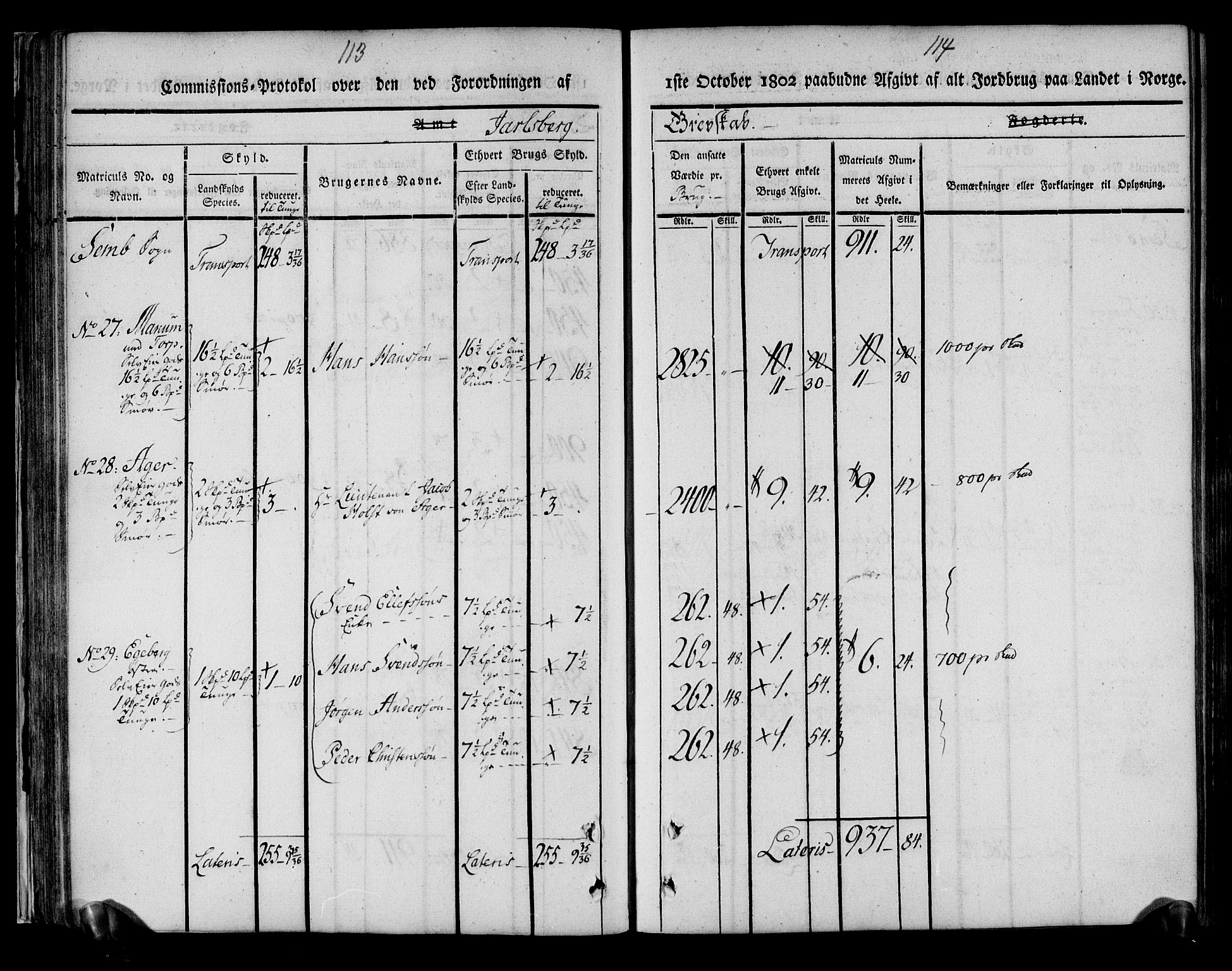 Rentekammeret inntil 1814, Realistisk ordnet avdeling, AV/RA-EA-4070/N/Ne/Nea/L0175: Jarlsberg grevskap. Kommisjonsprotokoll for grevskapets søndre distrikt - Ramnes, Sem, Stokke, Borre, Andebu og Nøtterøy prestegjeld, 1803, s. 58