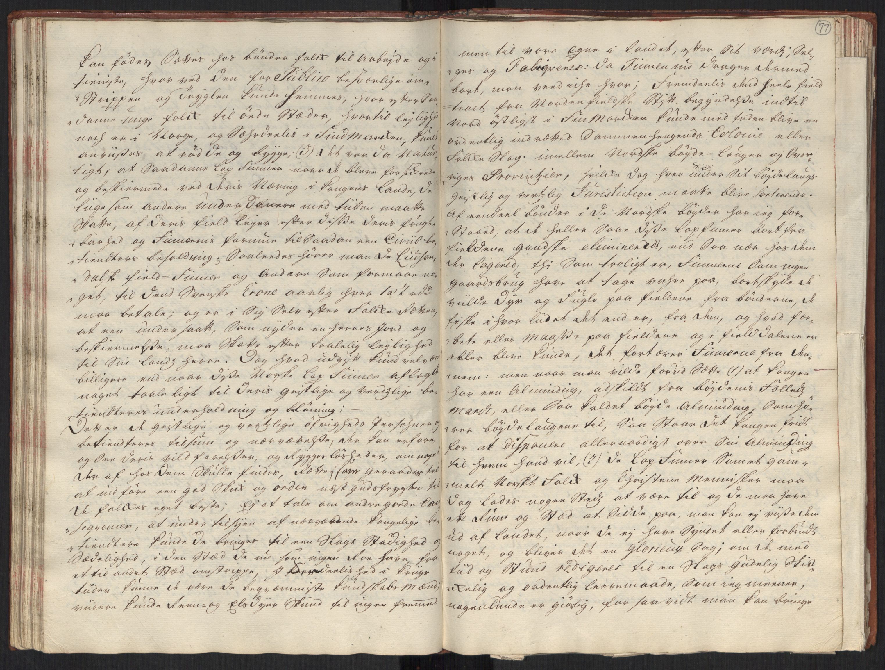 Danske Kanselli, Grensearkivet, AV/RA-EA-4062/F/L0010/0002: Volum XX-XXII / Vol. XXI: Major Schnitlers grenseeksaminasjonsprotokoll, 1. bind, 1742, s. 76b-77a