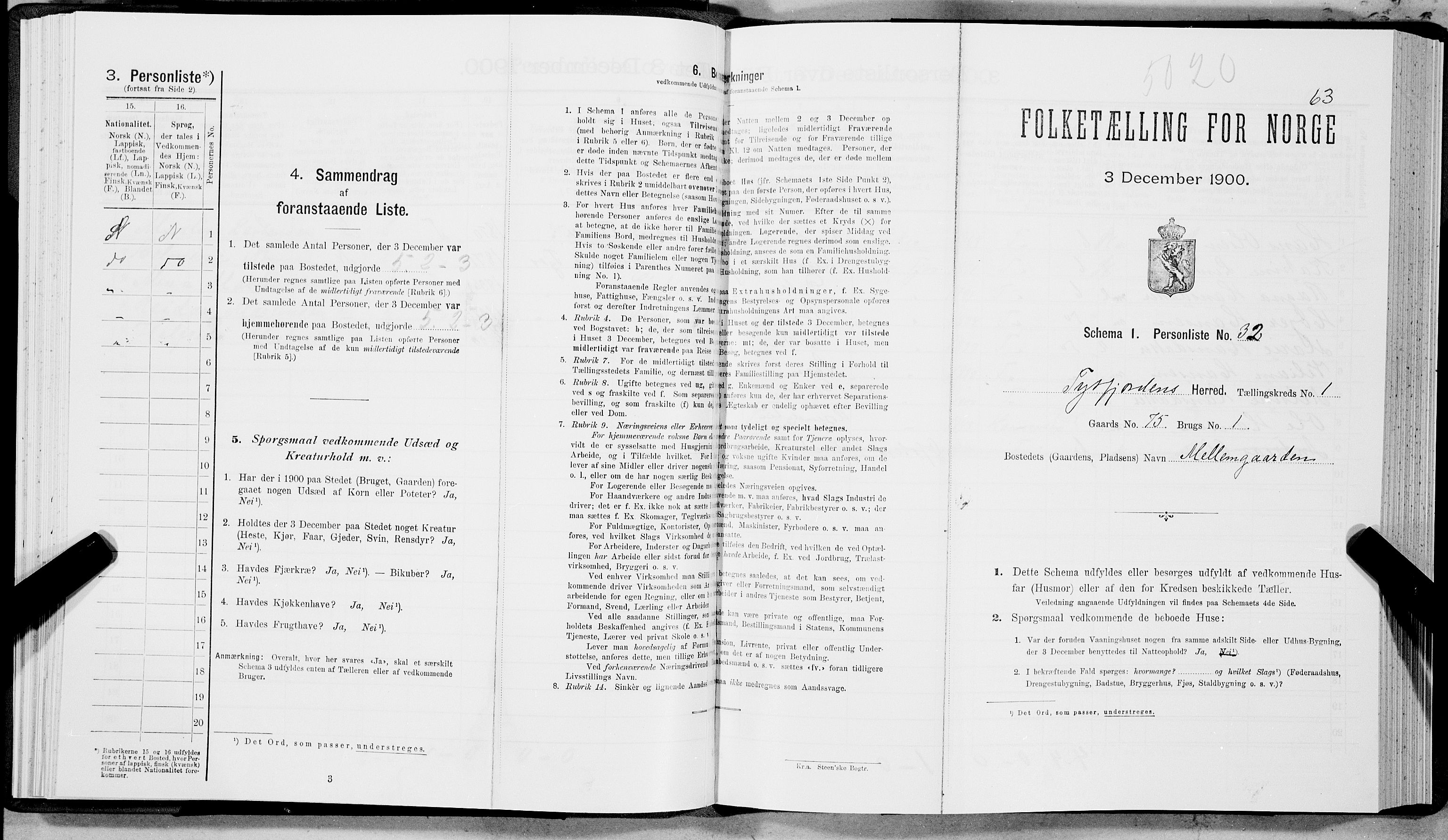 SAT, Folketelling 1900 for 1850 Tysfjord herred, 1900, s. 76