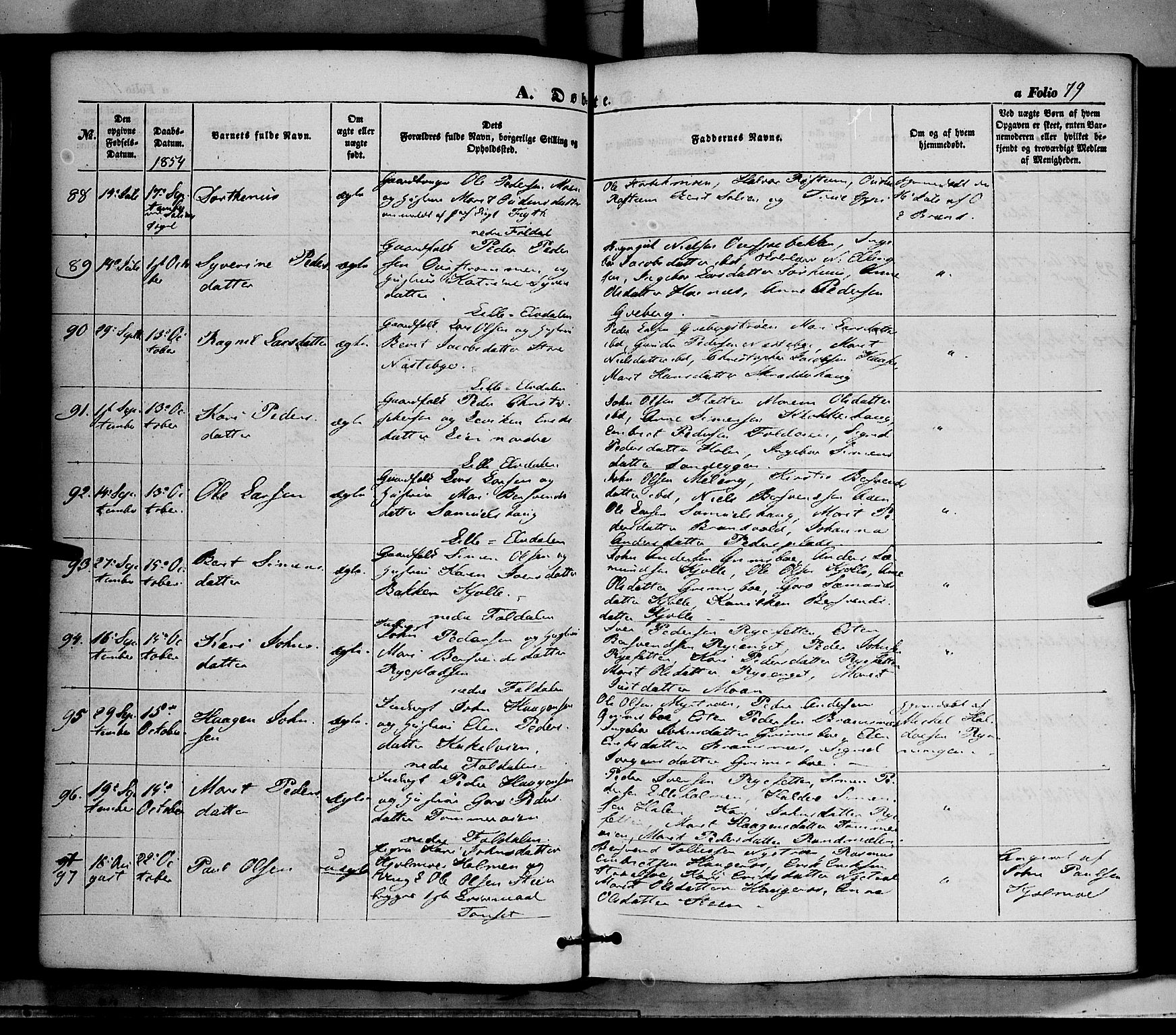 Tynset prestekontor, AV/SAH-PREST-058/H/Ha/Haa/L0020: Ministerialbok nr. 20, 1848-1862, s. 79