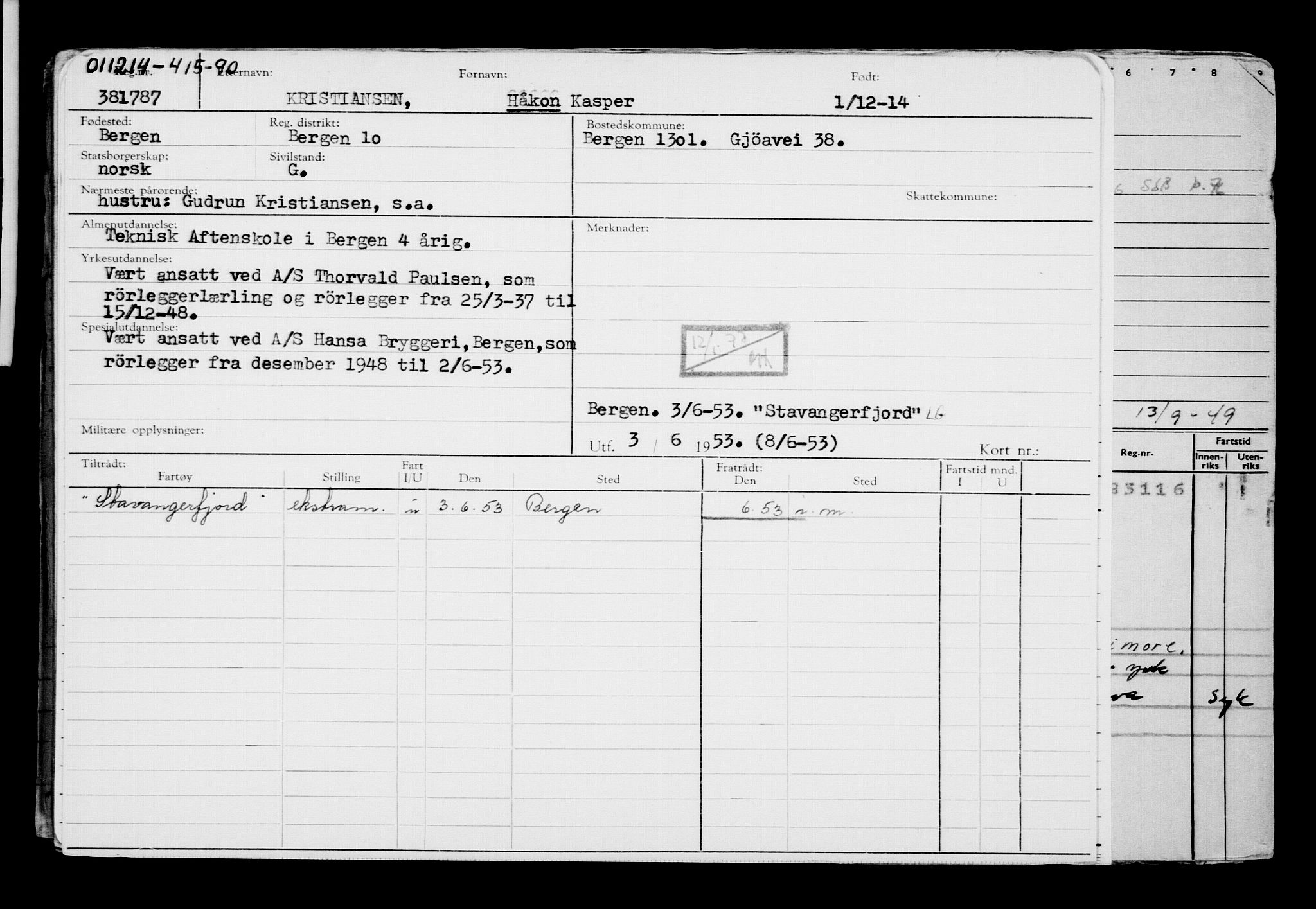 Direktoratet for sjømenn, AV/RA-S-3545/G/Gb/L0125: Hovedkort, 1914, s. 482