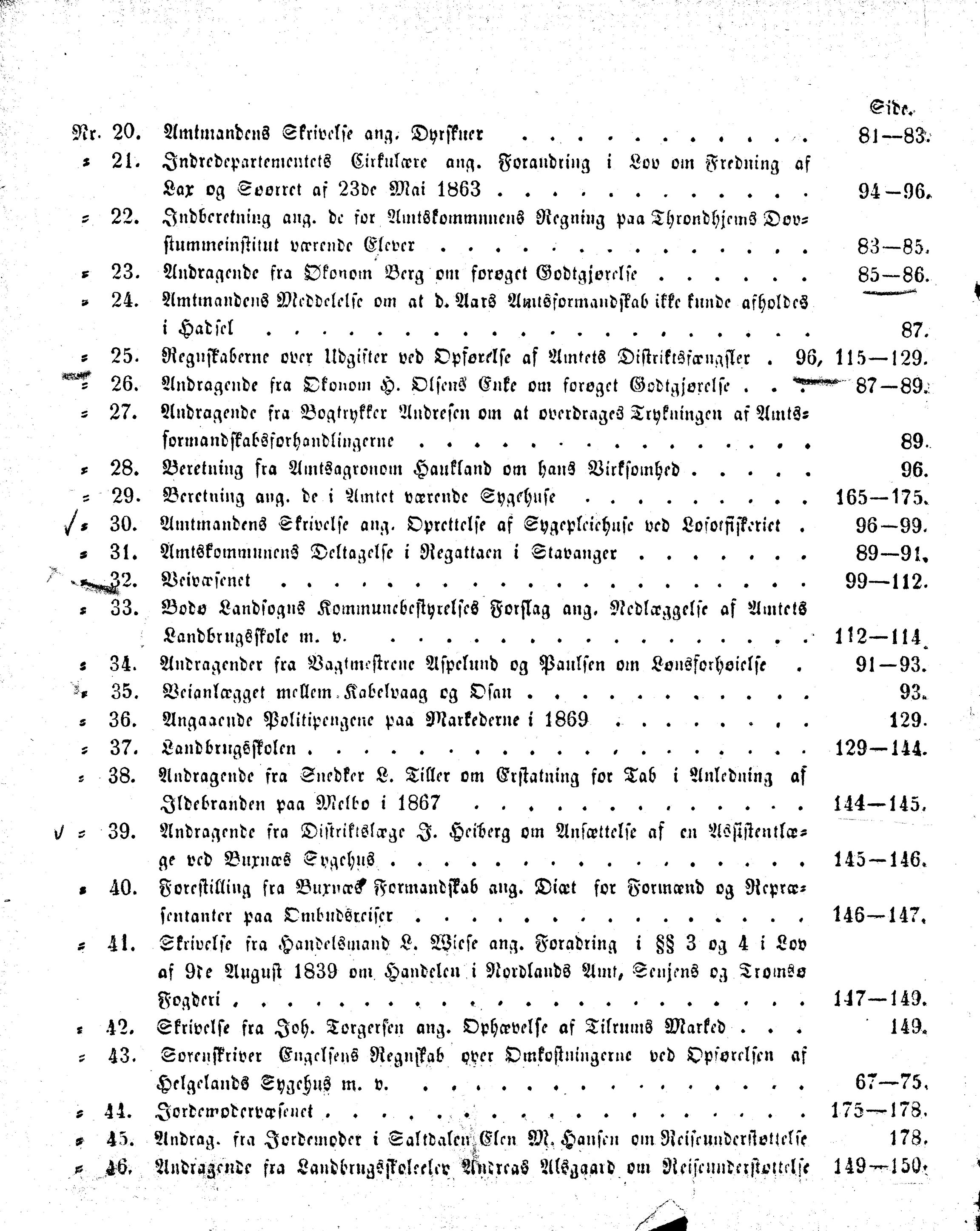 Nordland Fylkeskommune. Fylkestinget, AIN/NFK-17/176/A/Ac/L0005: Fylkestingsforhandlinger 1866-1870, 1866-1870