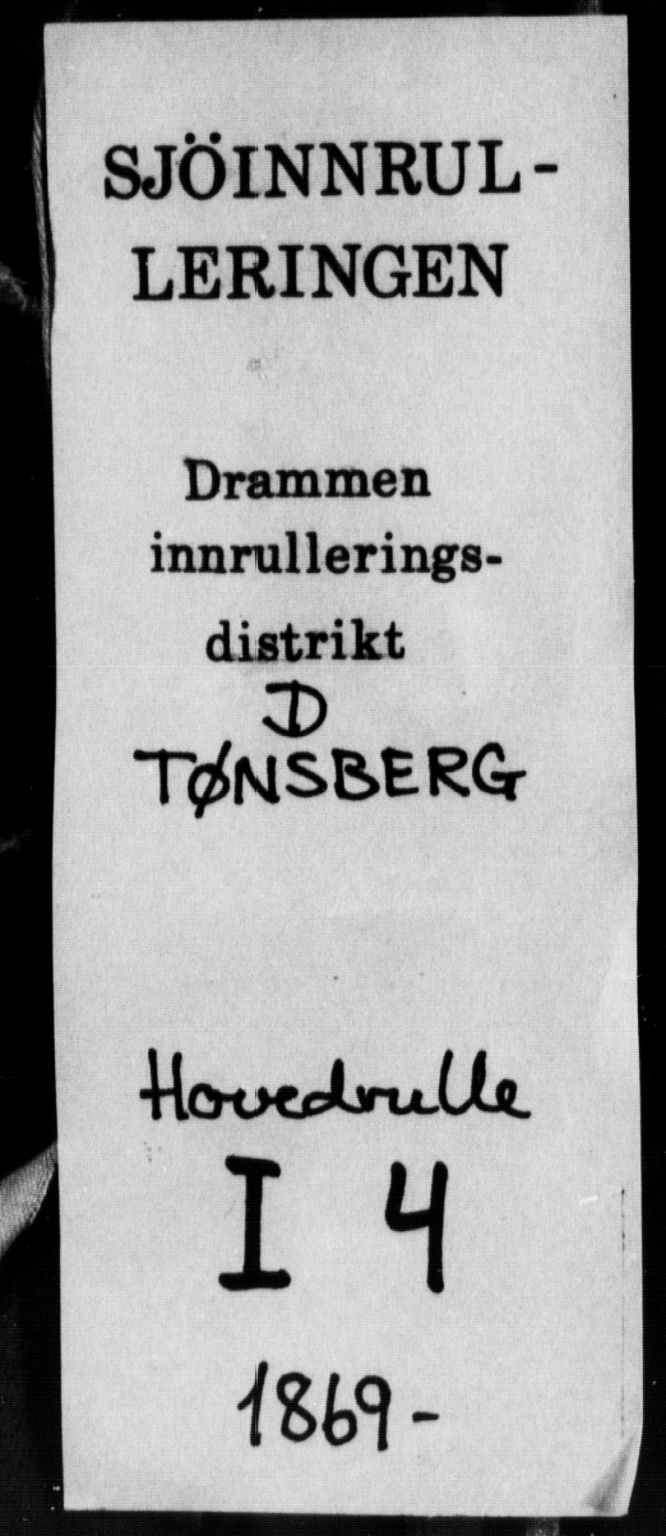 Tønsberg innrulleringskontor, SAKO/A-786/F/Fc/Fca/L0004: Hovedrulle Patent nr. 1105-2208, 1868-1869, s. 1