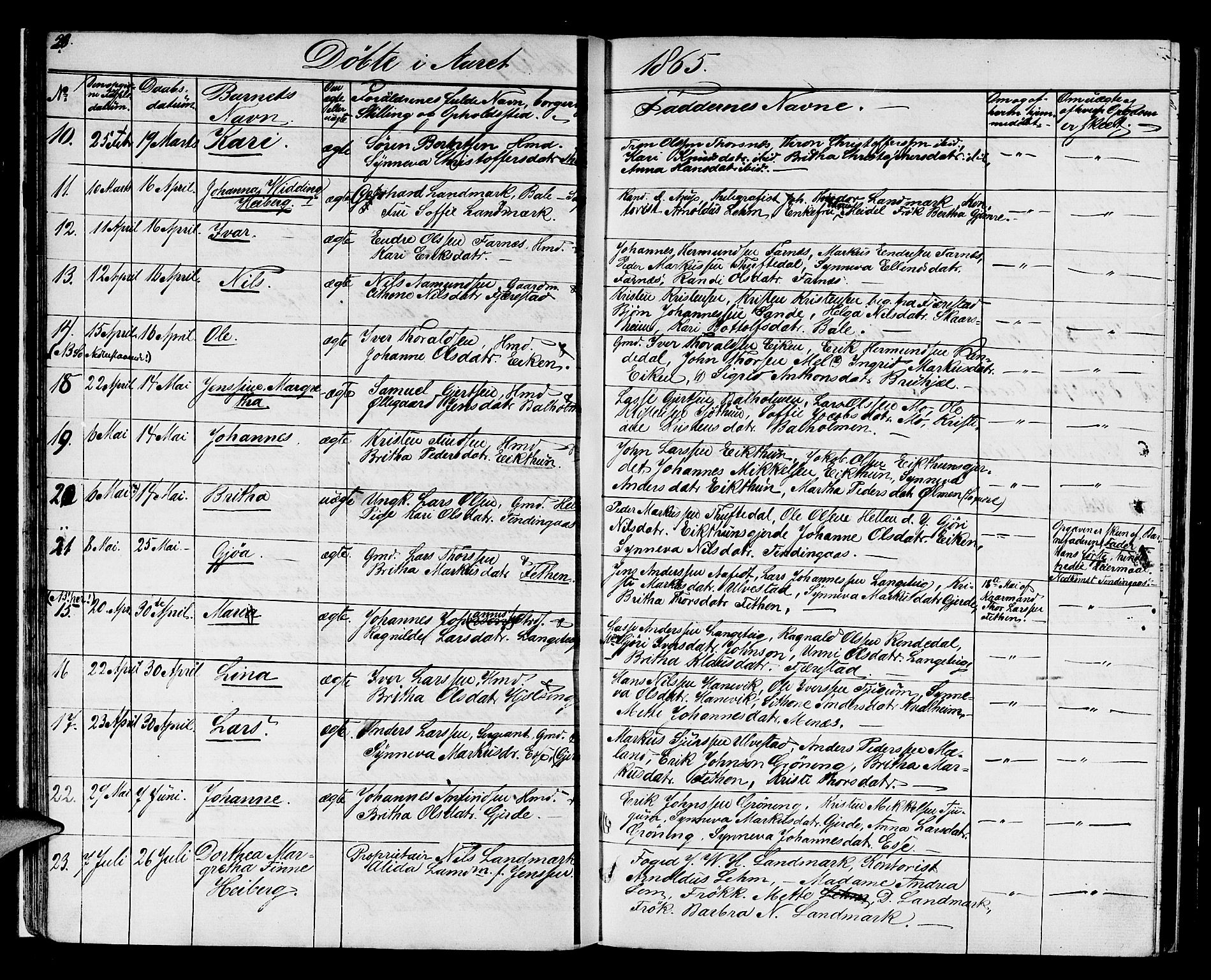 Balestrand sokneprestembete, AV/SAB-A-79601/H/Hab/Haba/L0001: Klokkerbok nr. A 1, 1853-1880, s. 28