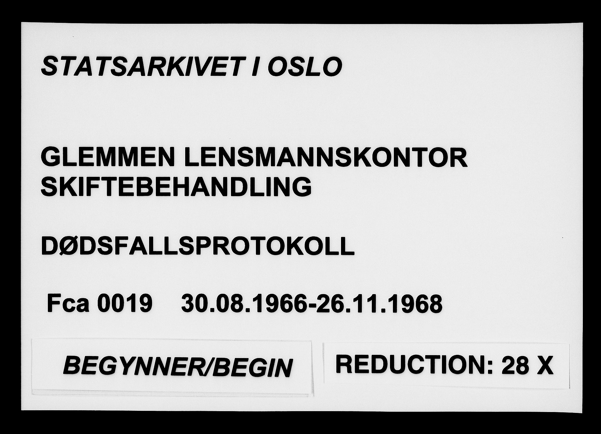 Glemmen lensmannskontor, SAO/A-10123/H/Ha/Haa/L0019: Dødsfallsprotokoll, 1966-1968